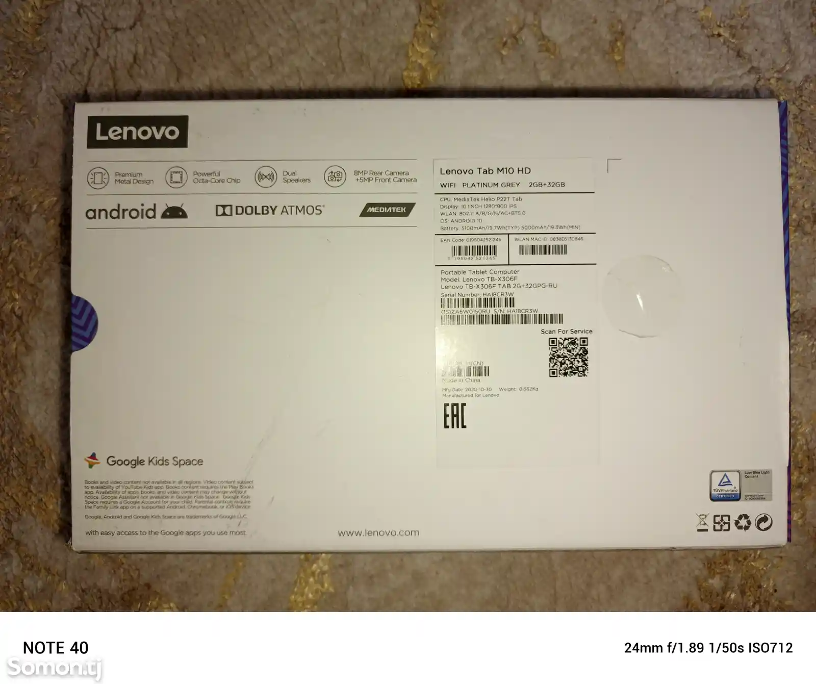 Планшет Lenovo Tab M10 HD-2