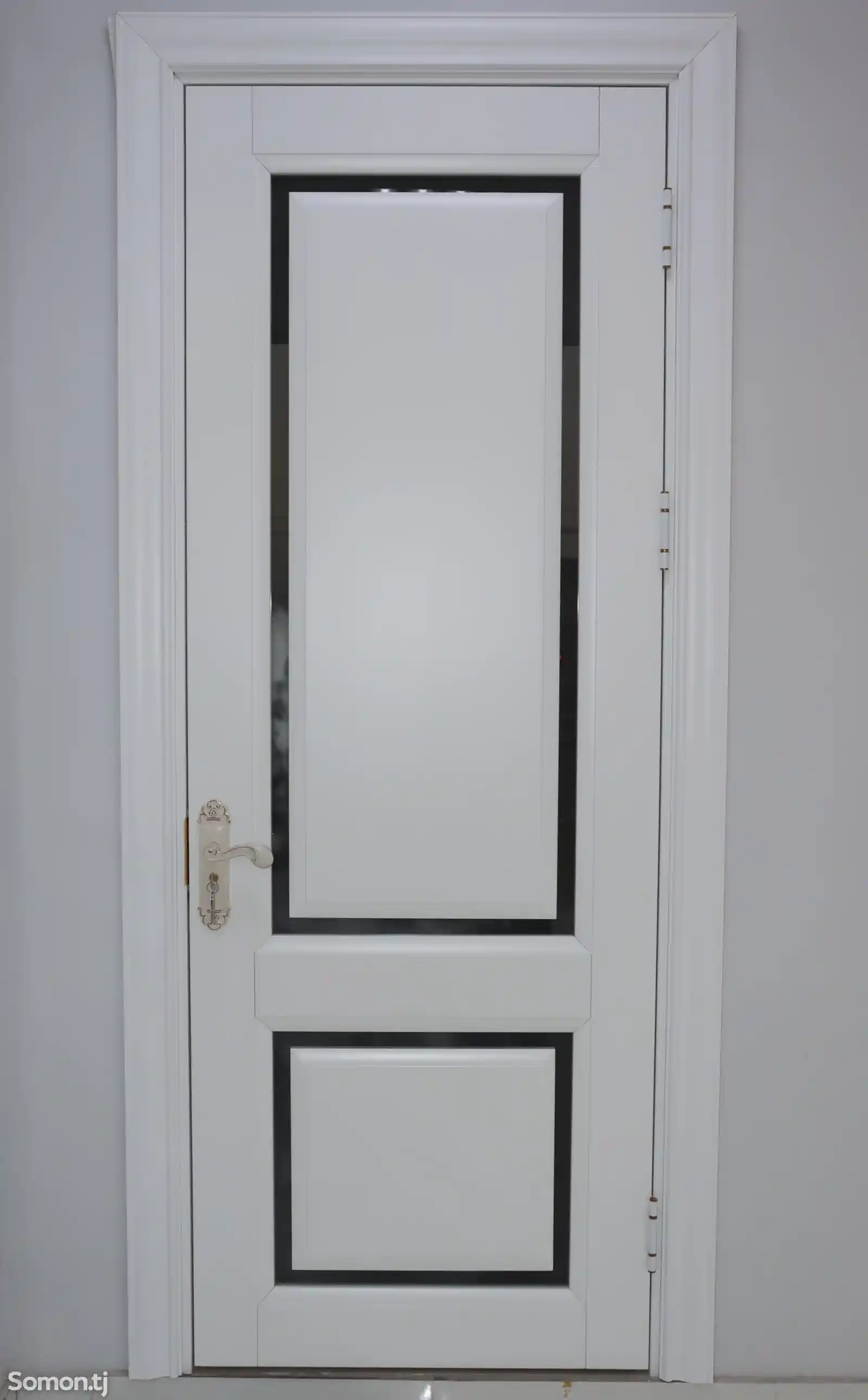 Дверное полотно ПВДЧф Аурум 2 эмаль белый, 2,2-0,8 со стеклом Мателюкс белый к