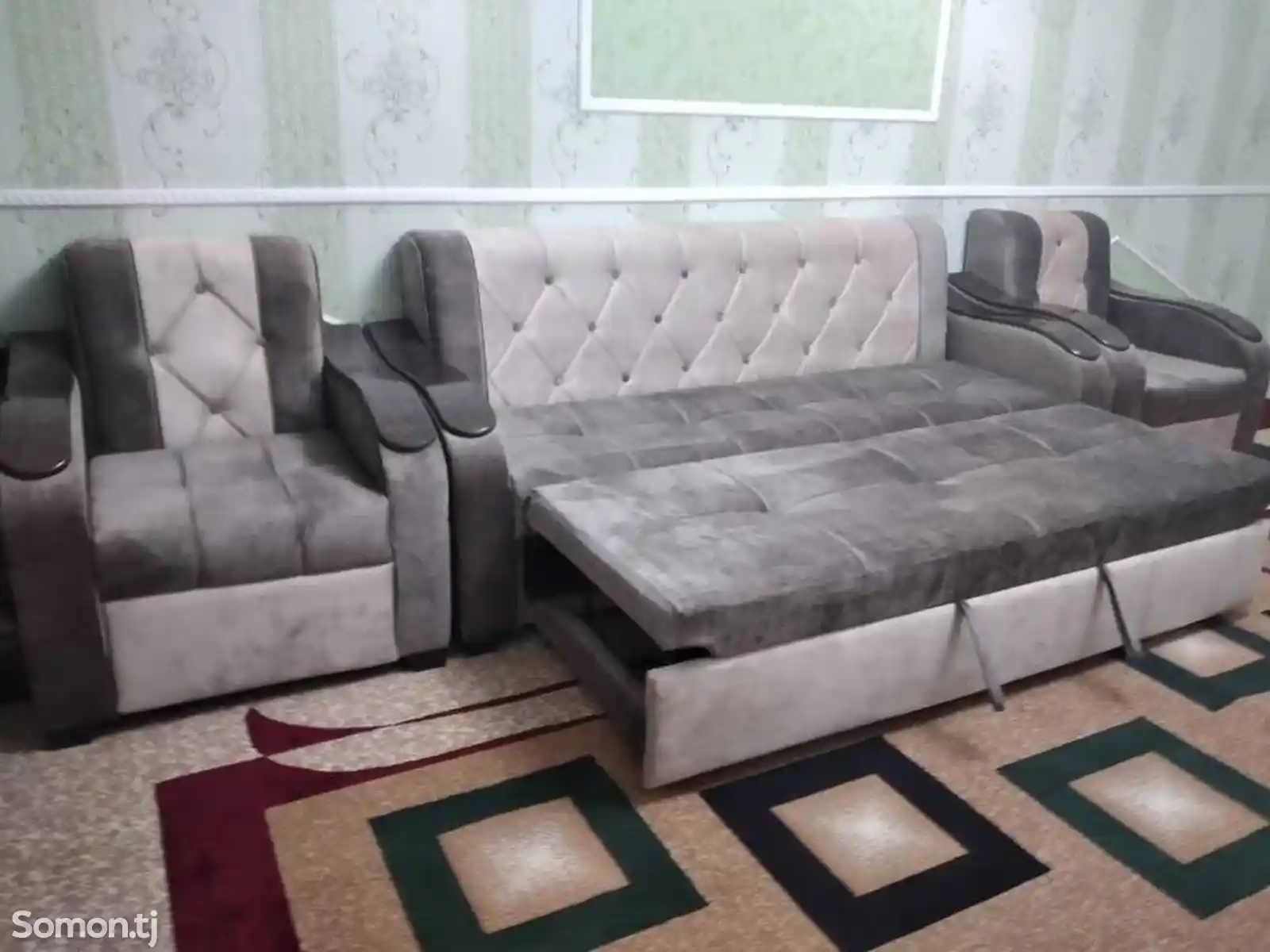 Раскладной диван с креслом-2