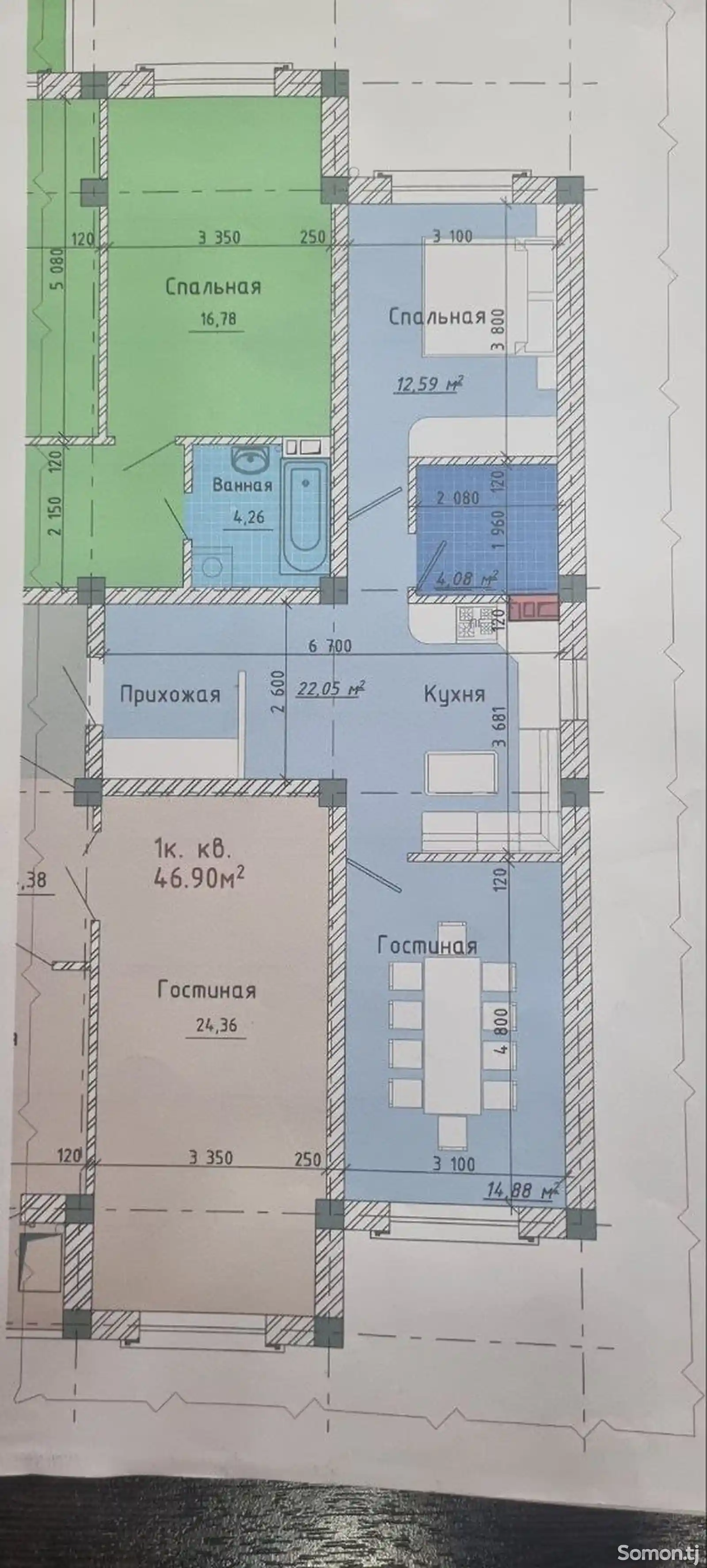 2-комн. квартира, 6 этаж, 54 м², 31 мкр-н-4