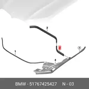 Уплотнительная резинка BMW X5 G05 правое левое