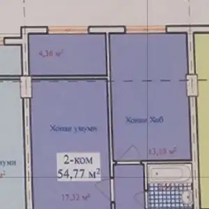 2-комн. квартира, 4 этаж, 54 м², Рудаки