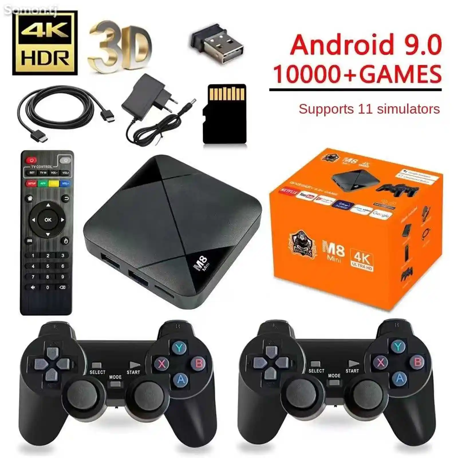 Игровая приставка Game Box M8 Android TV 4K Ultra HD-2
