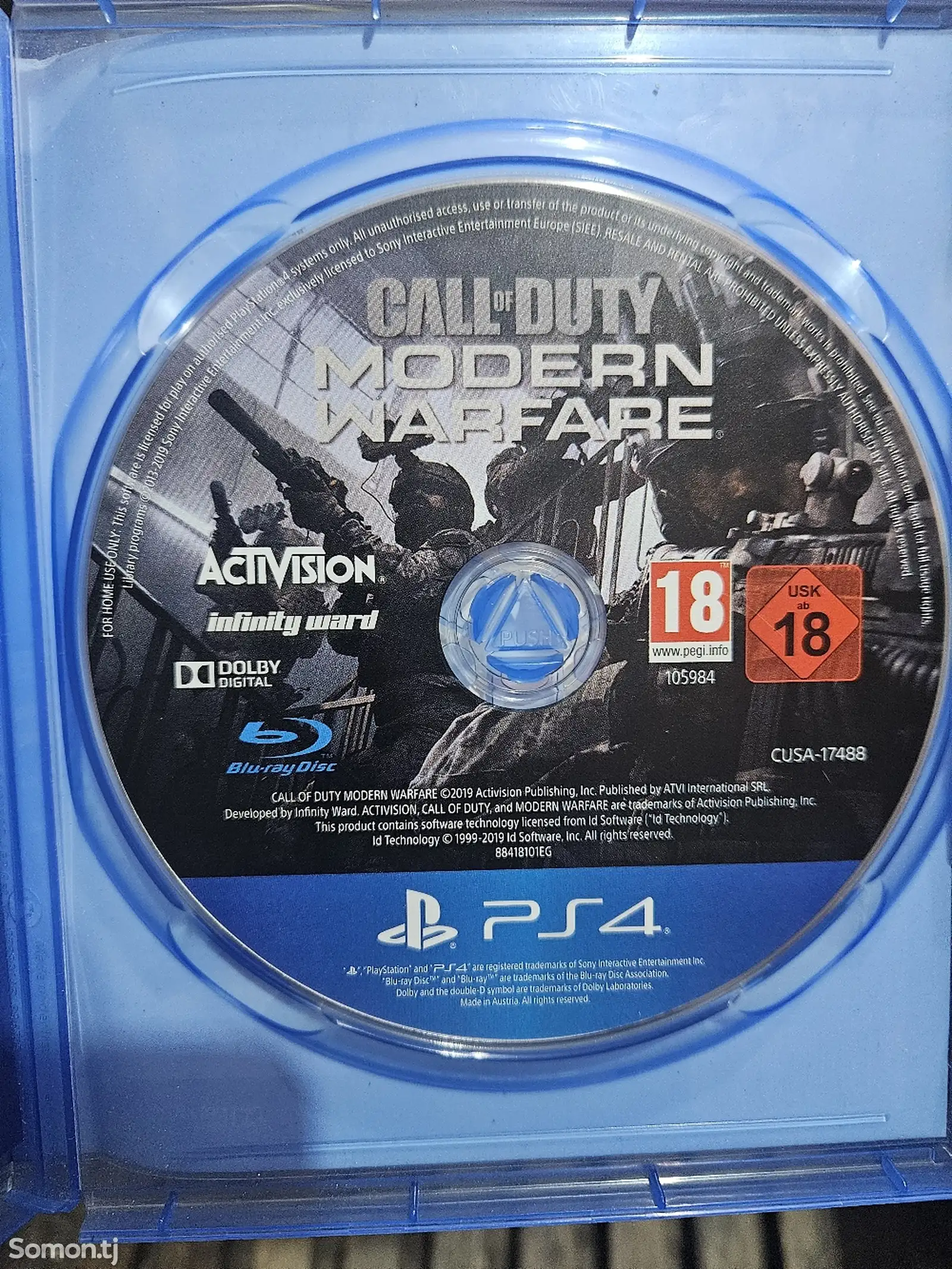 Диск Call of Duty Modern Warfare на PS 4-5-2