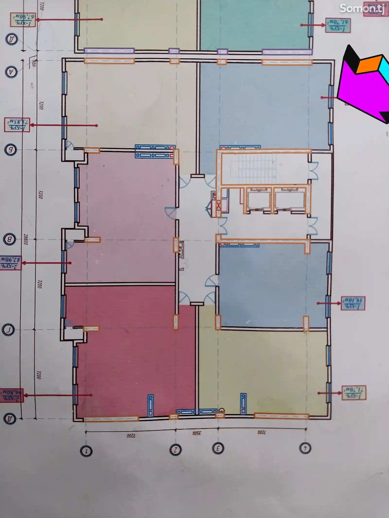 2-комн. квартира, 9 этаж, 77 м², Фирдавси-6