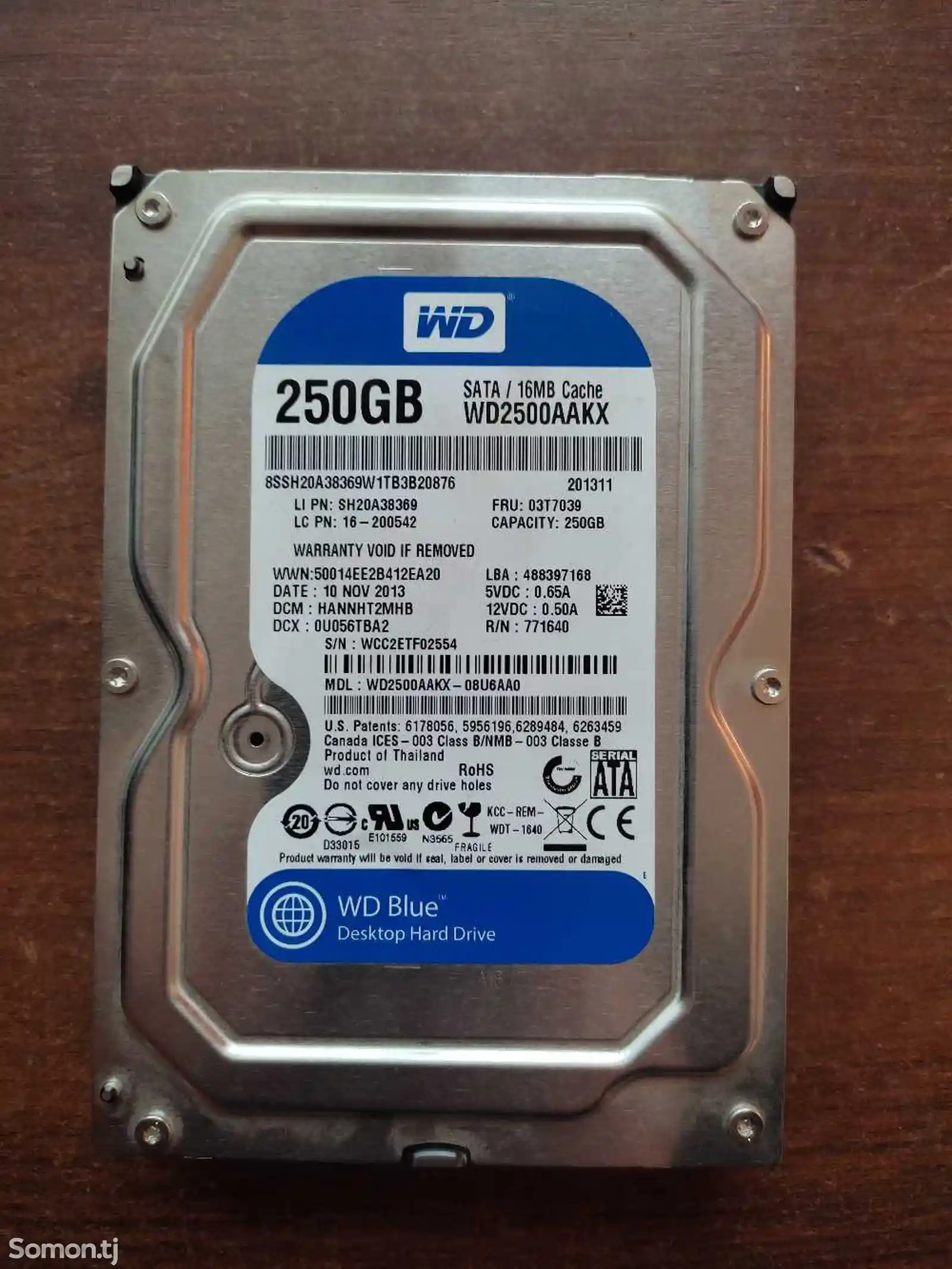 Жёсткий диск 250gb WD Blue