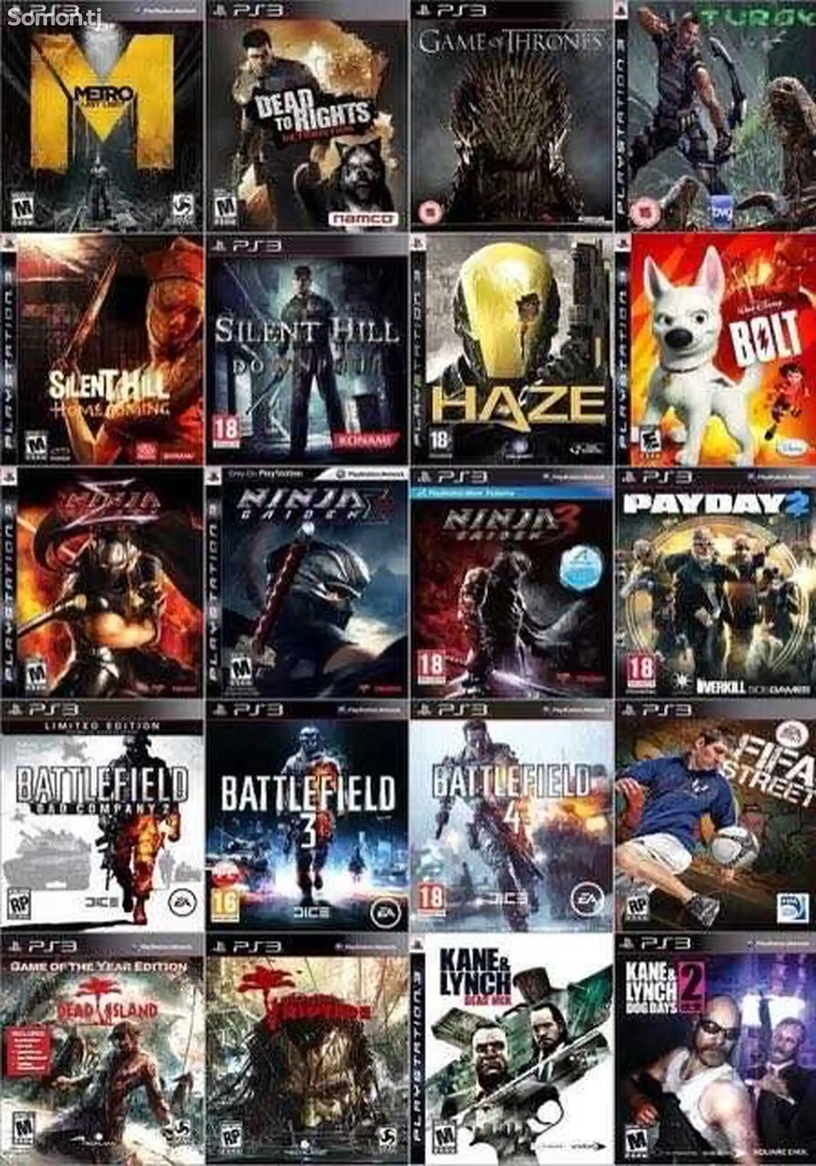Комплект игр для Sony PlayStation 3-4