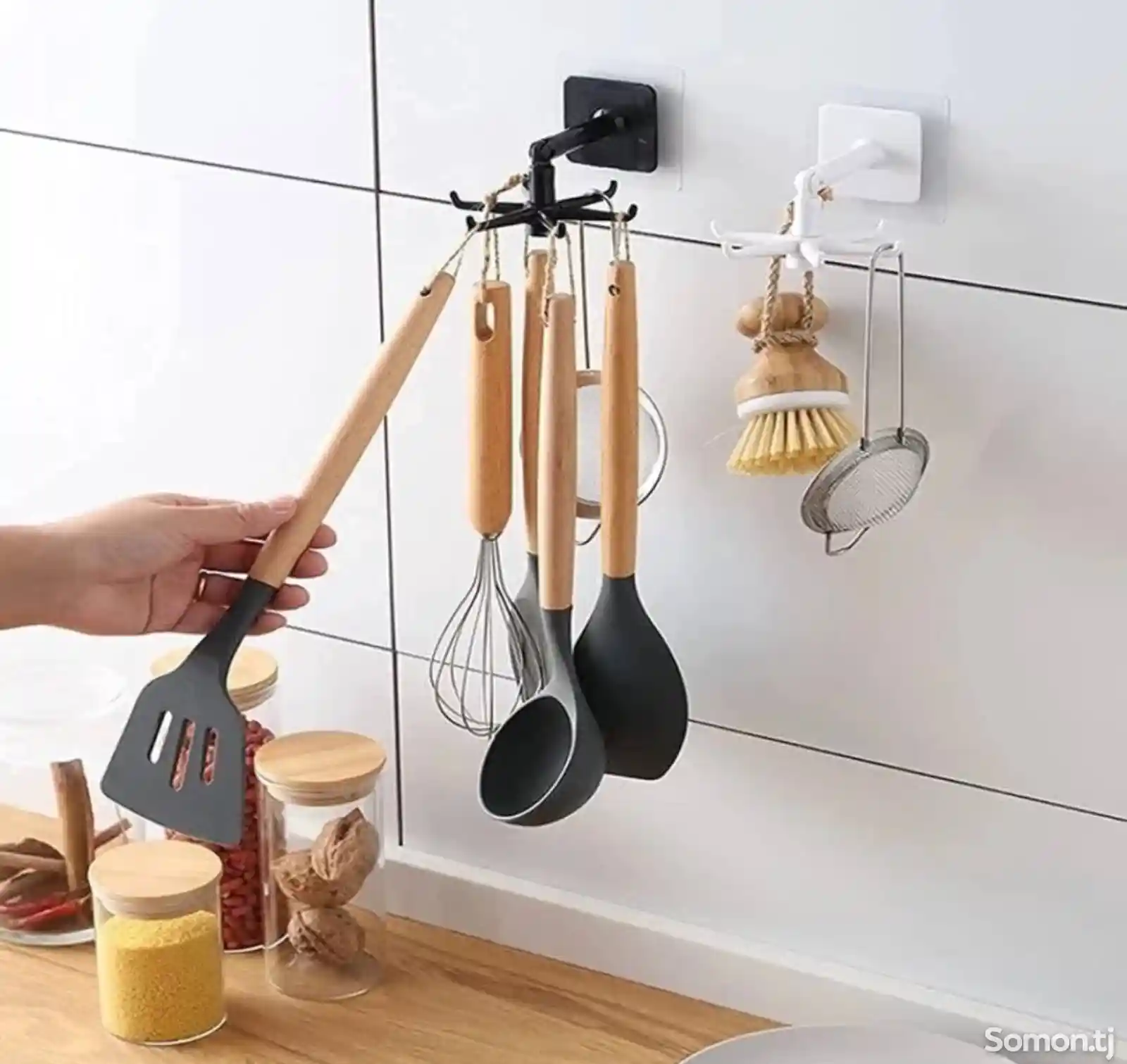 Крючки для держателей кухонной утвари / настенные вешалки для посуды-3