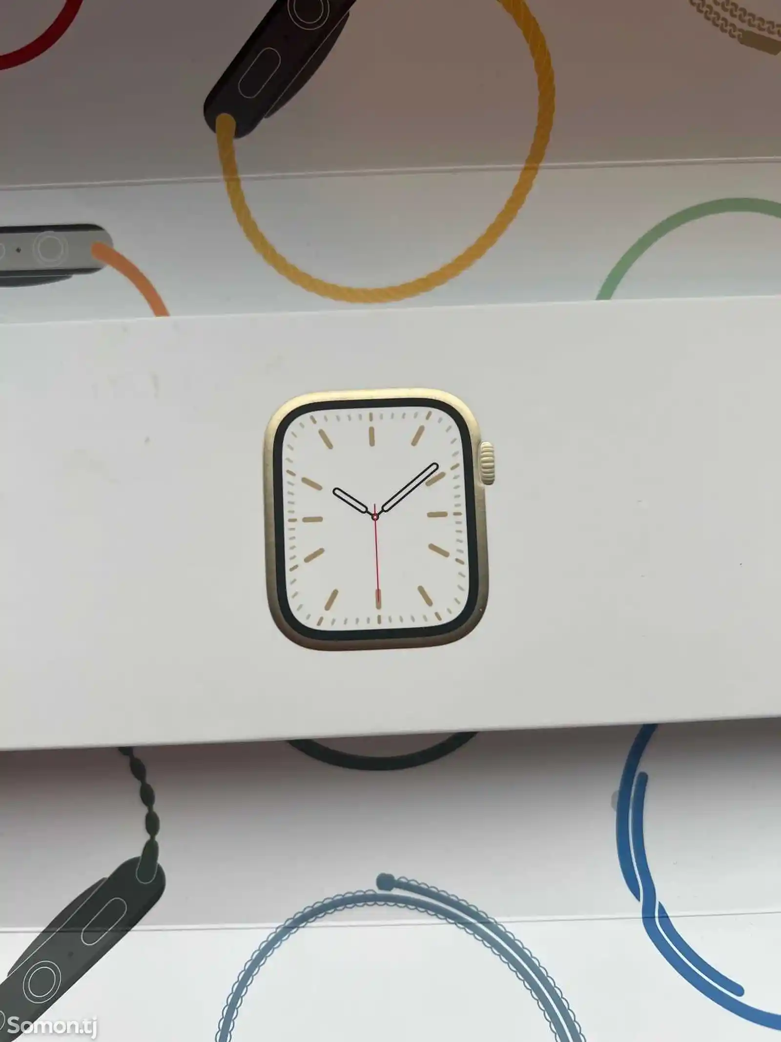Смарт часы Apple Watch Series 7 gold stainless steel-11