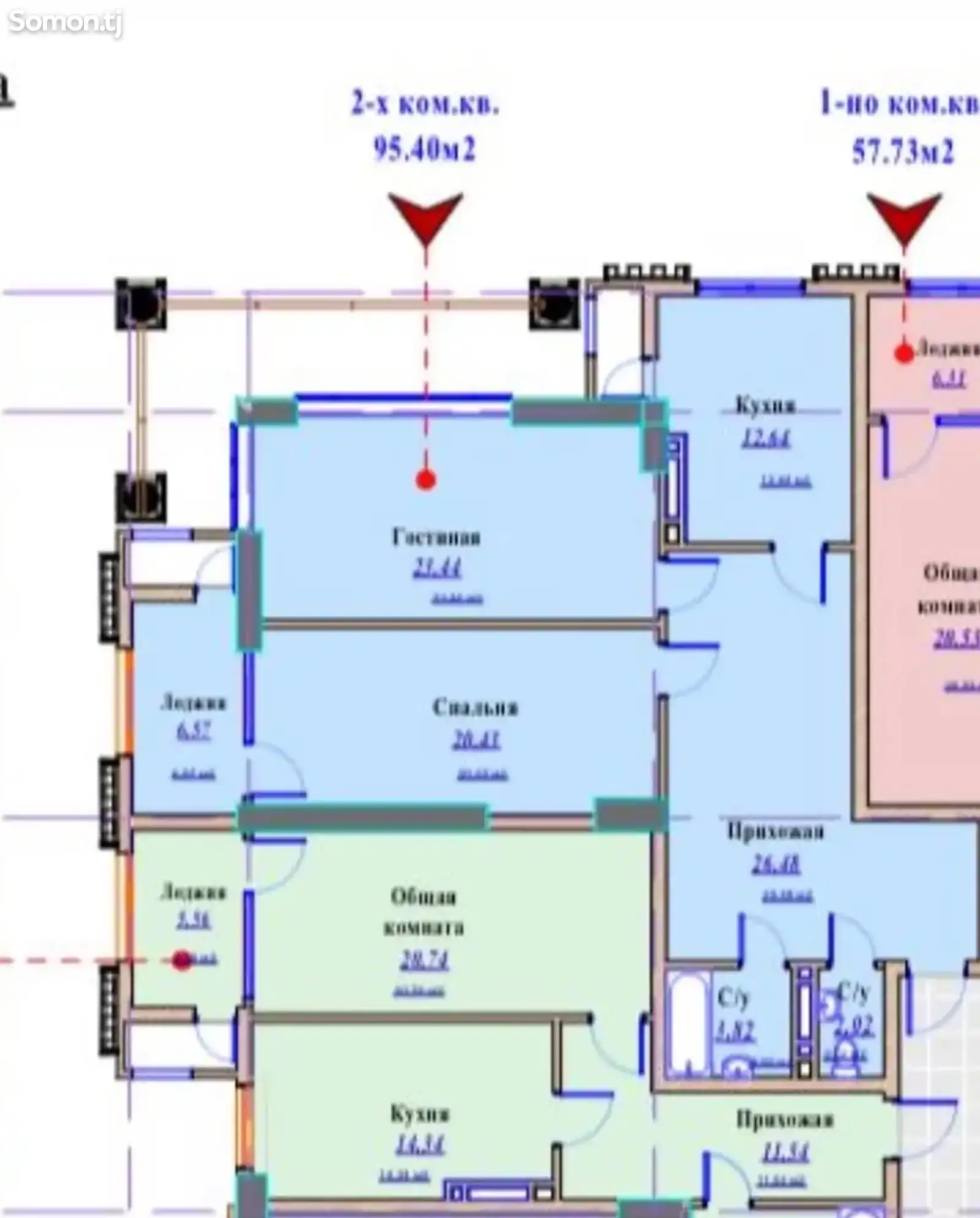 3-комн. квартира, 17 этаж, 159 м², Шохмансур-2