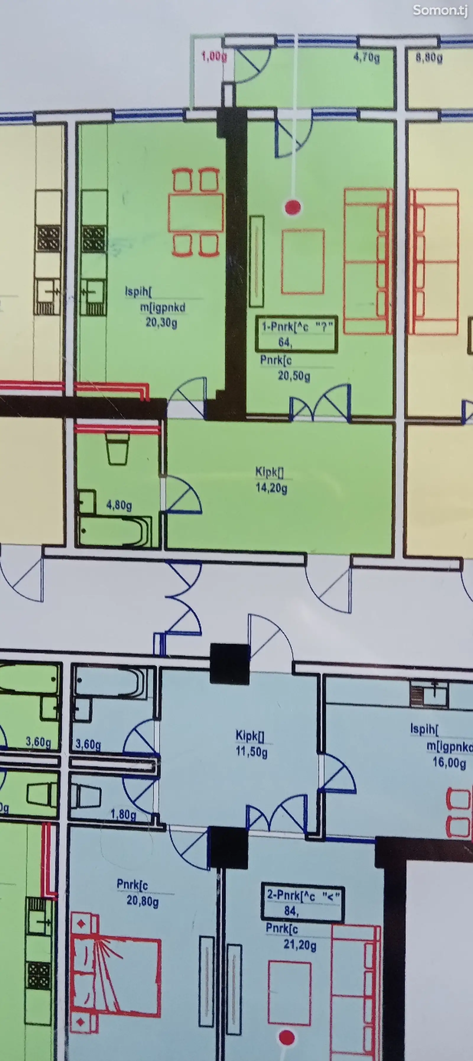 1-комн. квартира, 10 этаж, 64 м², Калинина-2