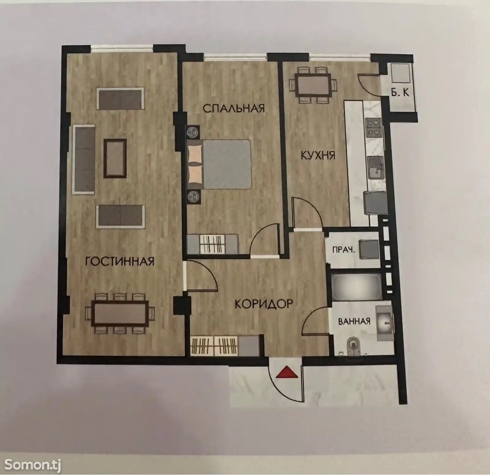 2-комн. квартира, 3 этаж, 82 м², 20 микрорайон-4