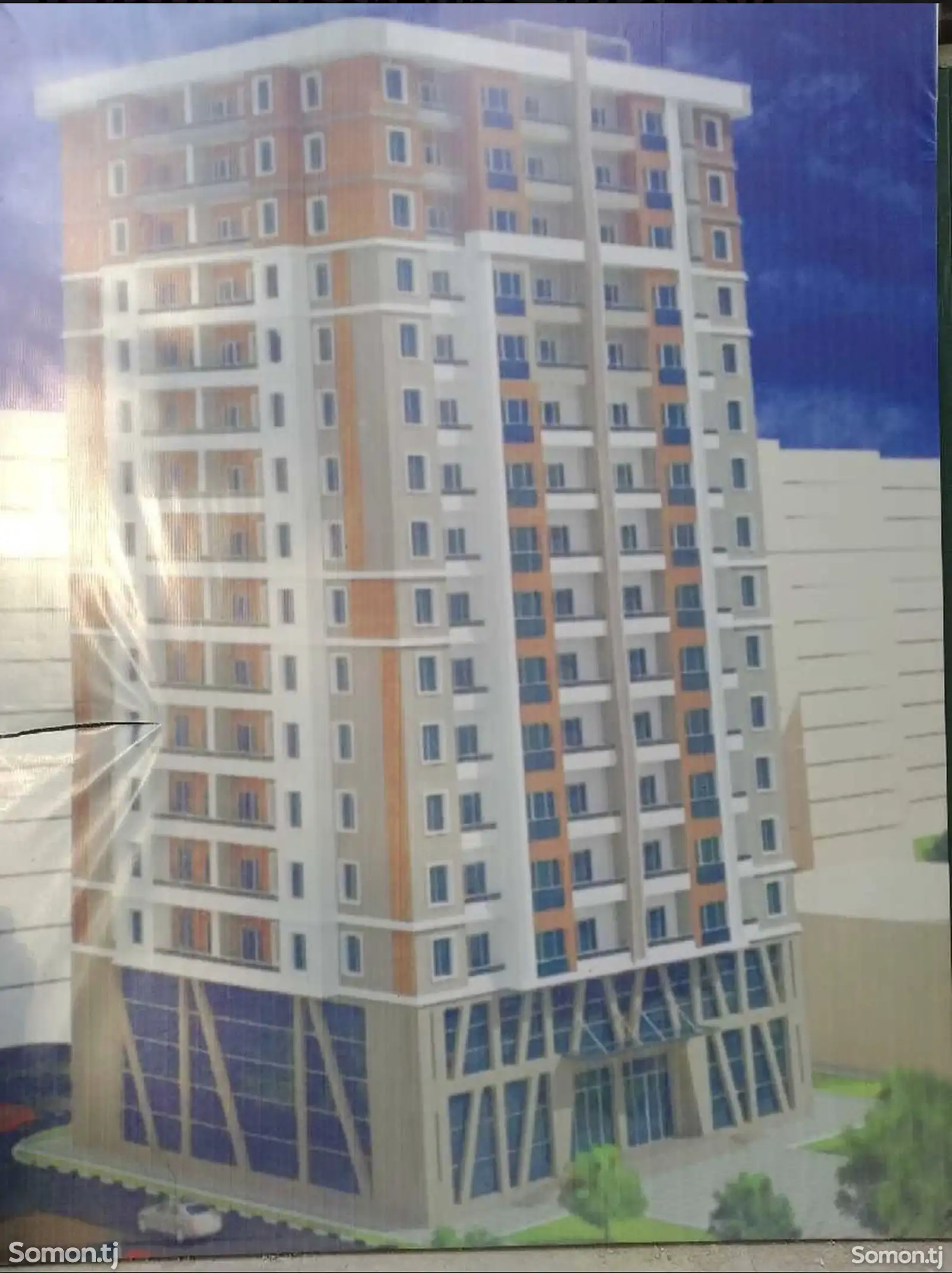 3-комн. квартира, 13 этаж, 75 м², Шохмансур-1