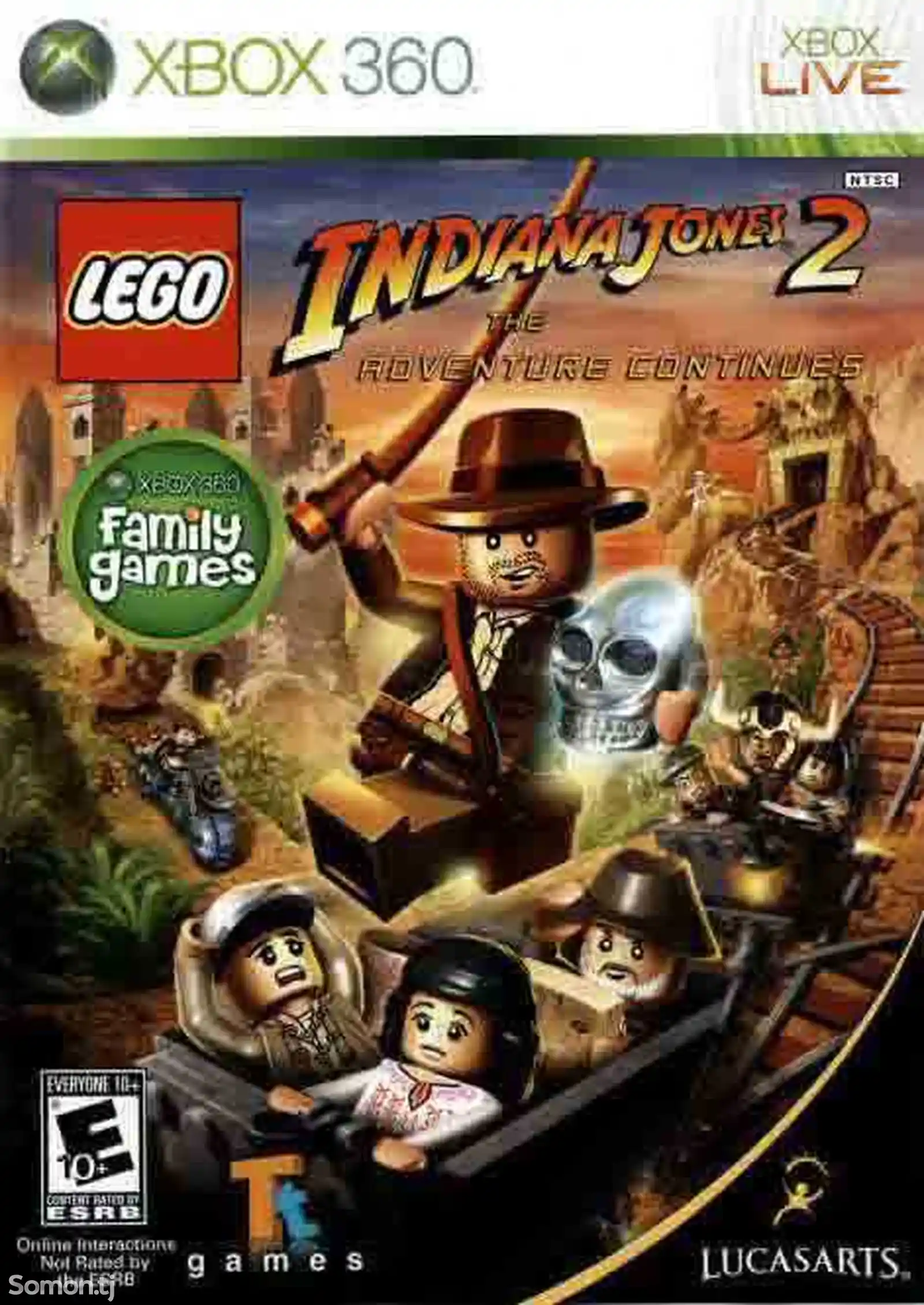 Игра Lego indiana jones the adventure continues для прошитых Xbox 360