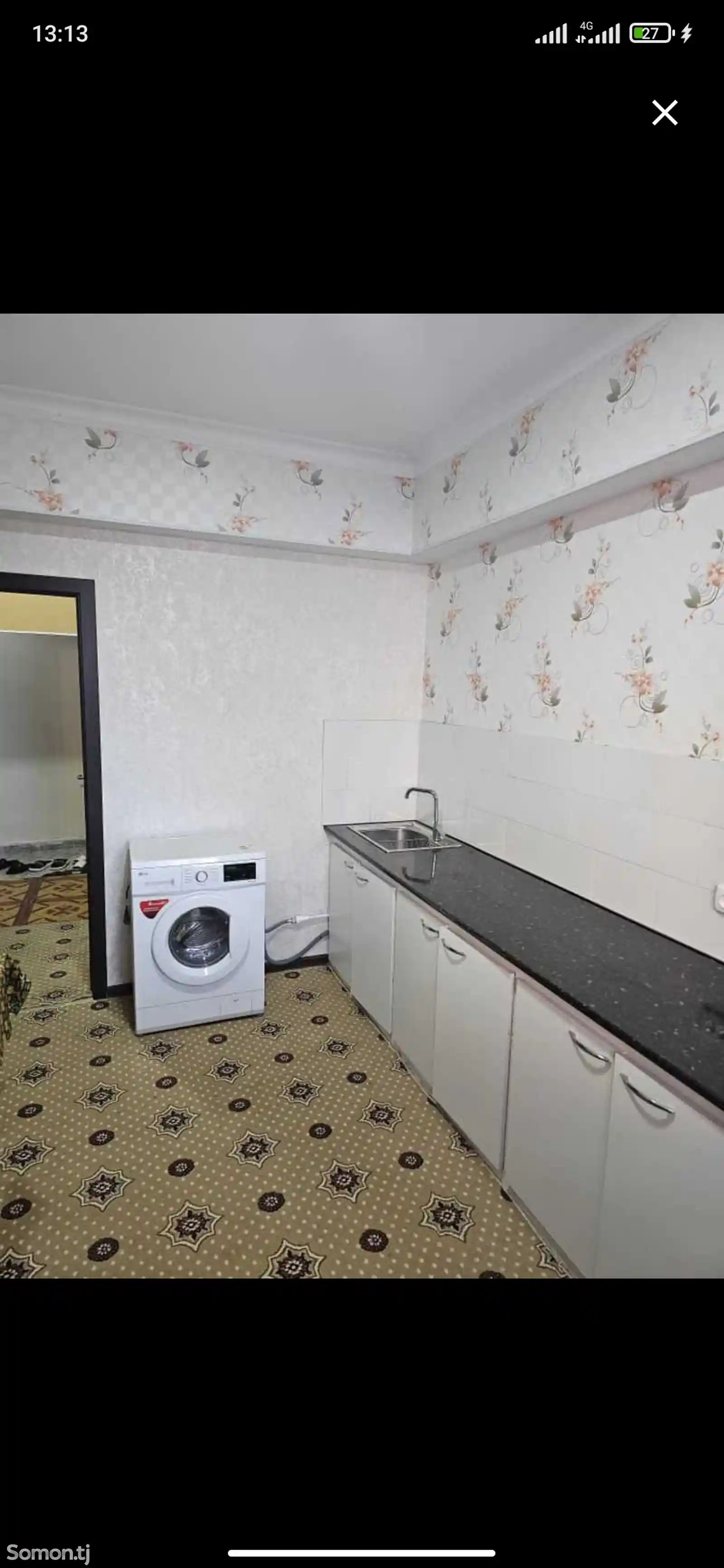 1-комн. квартира, Цокольный этаж, 40 м², Панчшанбе-3