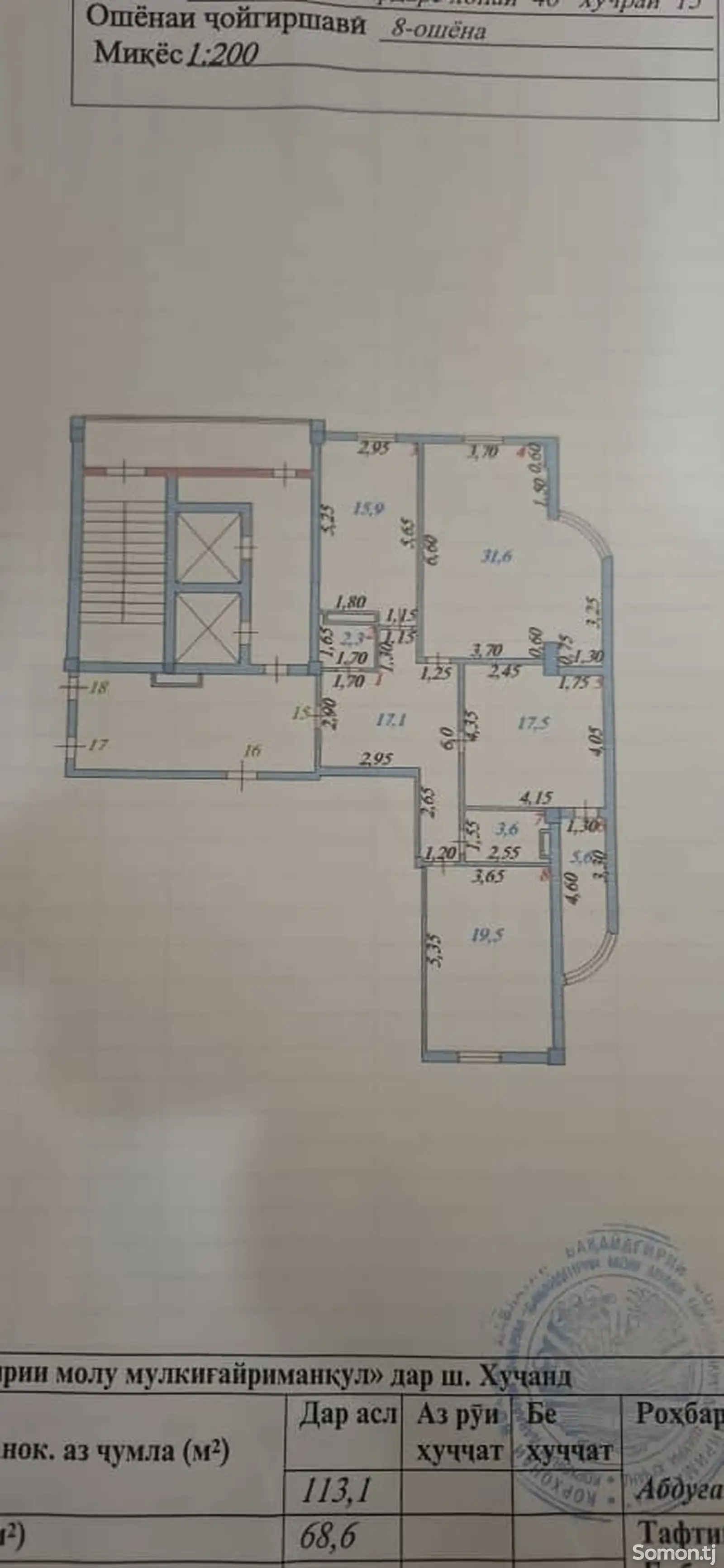 3-комн. квартира, 8 этаж, 113 м², пеши Анис