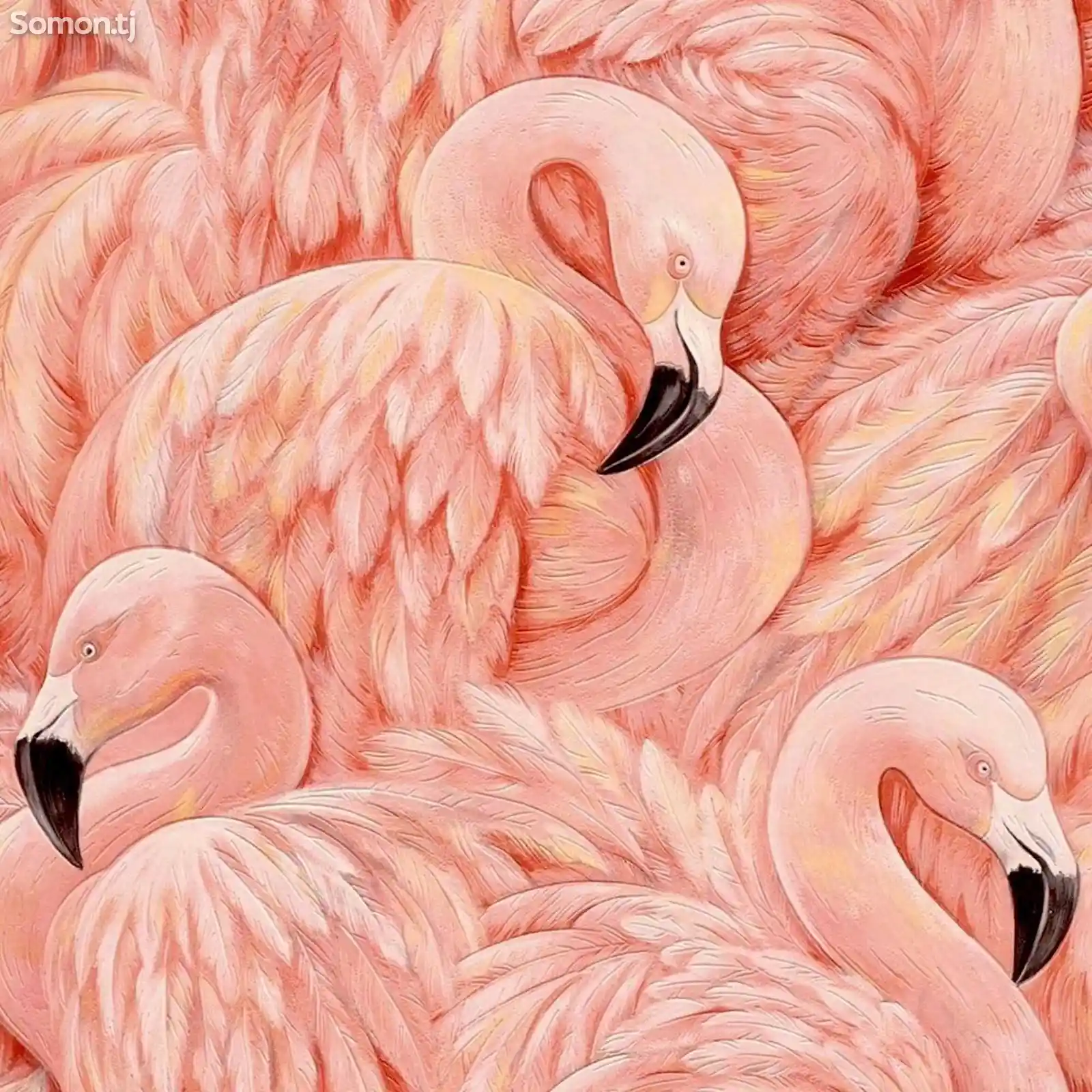 Обои Розовое фламинго-5