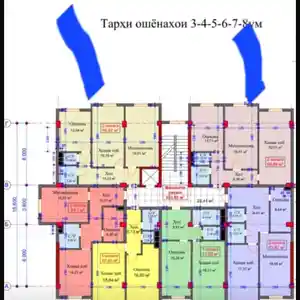 2-комн. квартира, 7 этаж, 52 м², Файзабад