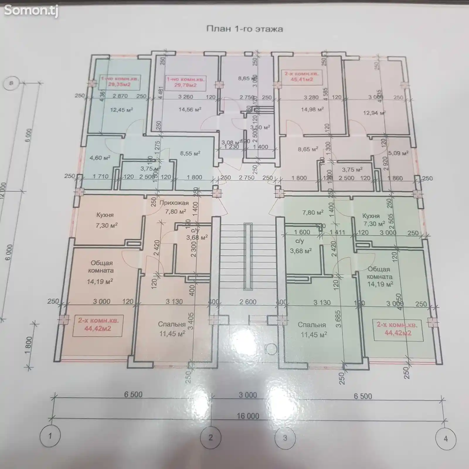 3-комн. квартира, 6 этаж, 55 м², Нихи-1