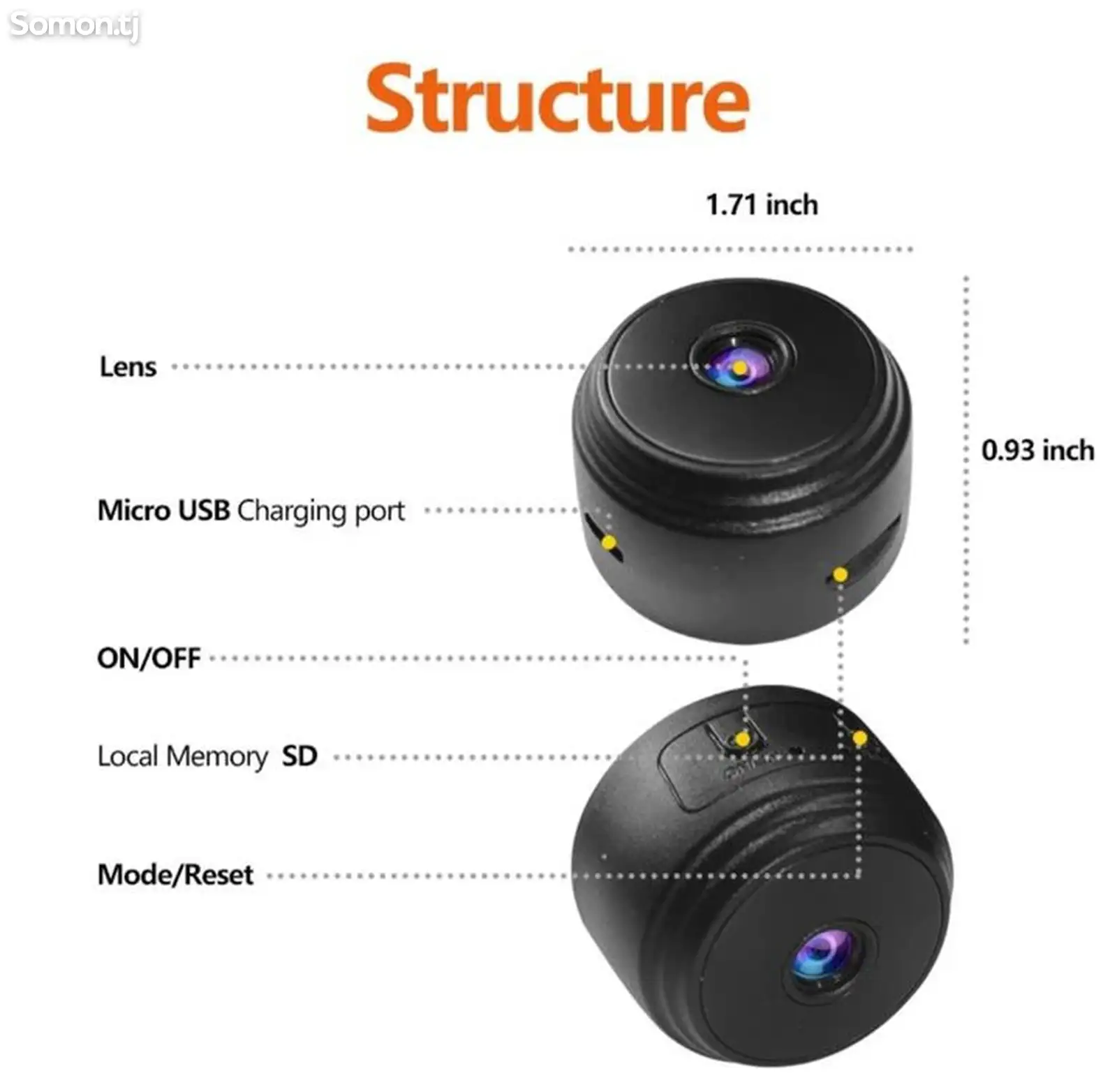 A9 мини WiFi камера наблюдения IP camera-5