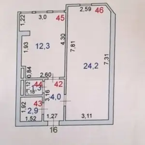 1-комн. квартира, 2 этаж, 45 м², повороти Лелинград