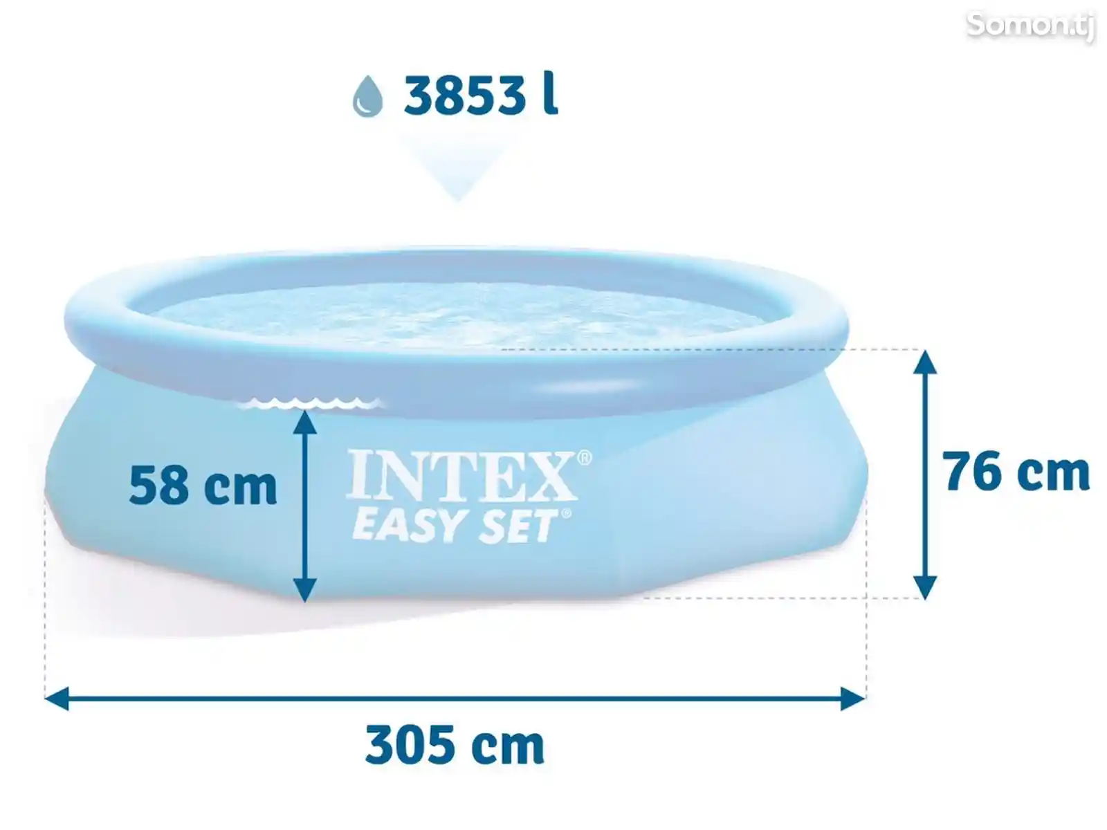 Надувной бассейн INTEX 3.05х76 см-3