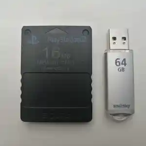 Комплект memory card и USB флешка с играми для Sony PS2