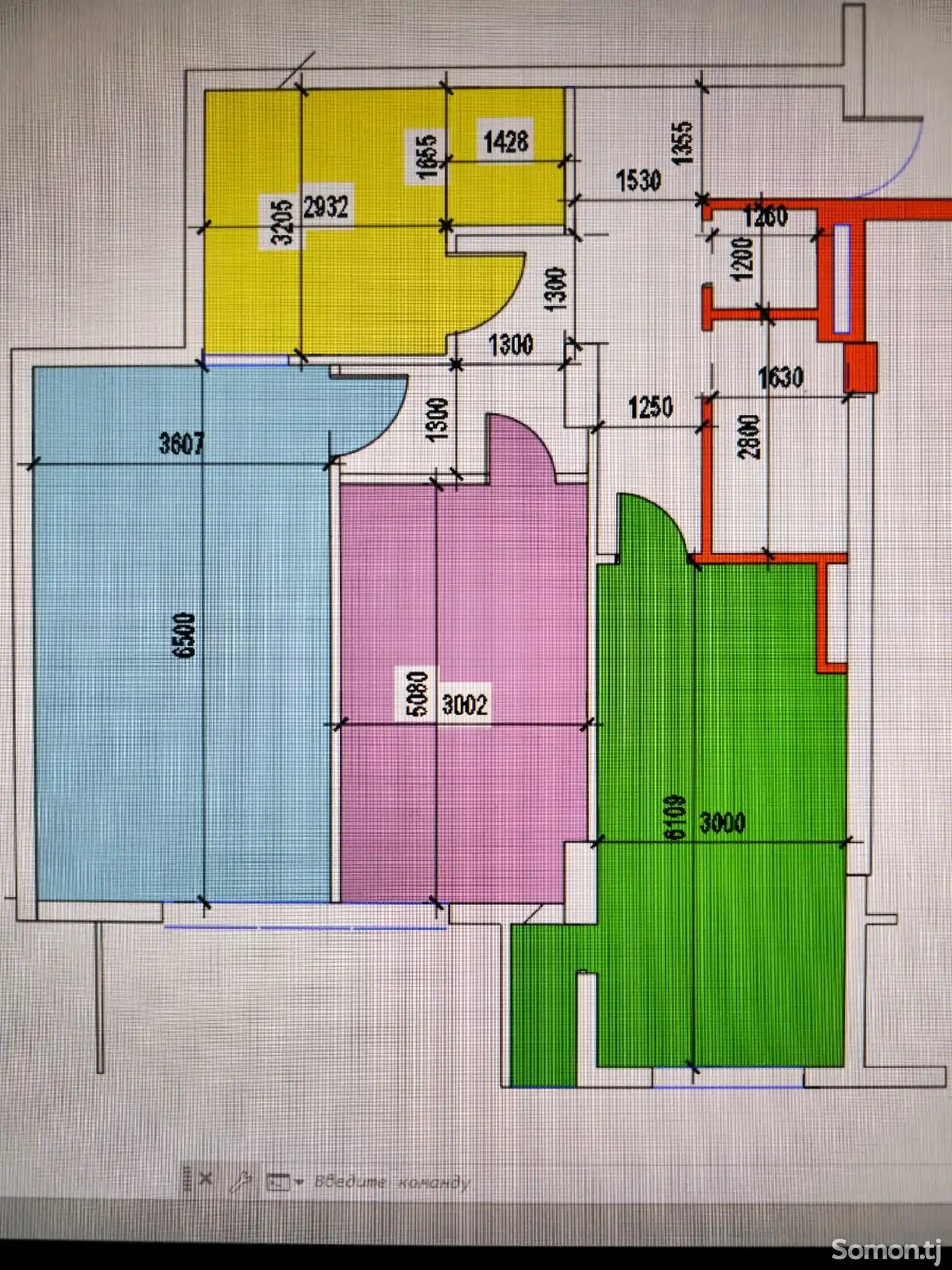 3-комн. квартира, 7 этаж, 92 м², Сино-2