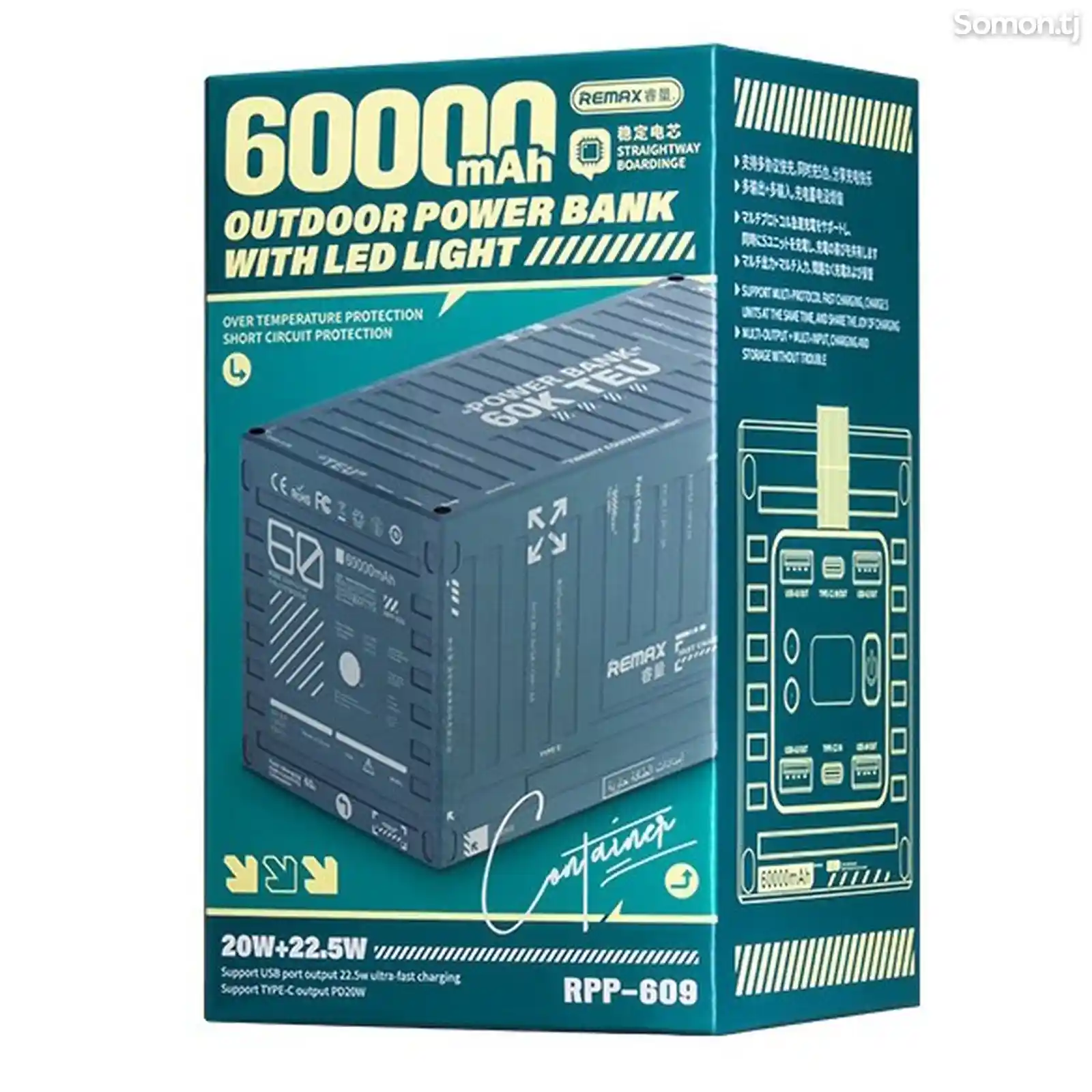 Внешний аккумулятор Remax RPP-609 60000mah 22,5W-1