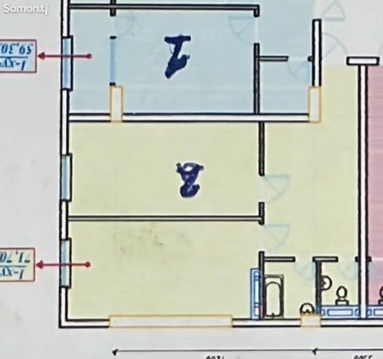 2-комн. квартира, 5 этаж, 72 м², Фирдавси-7