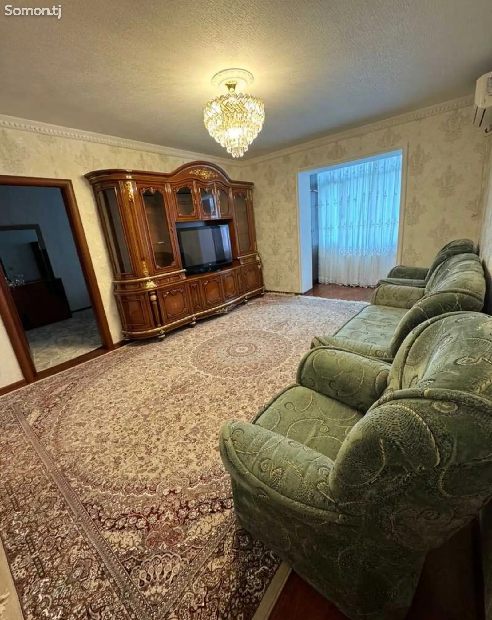 3-комн. квартира, 4 этаж, 59м², Исмоили Сомонӣ-1