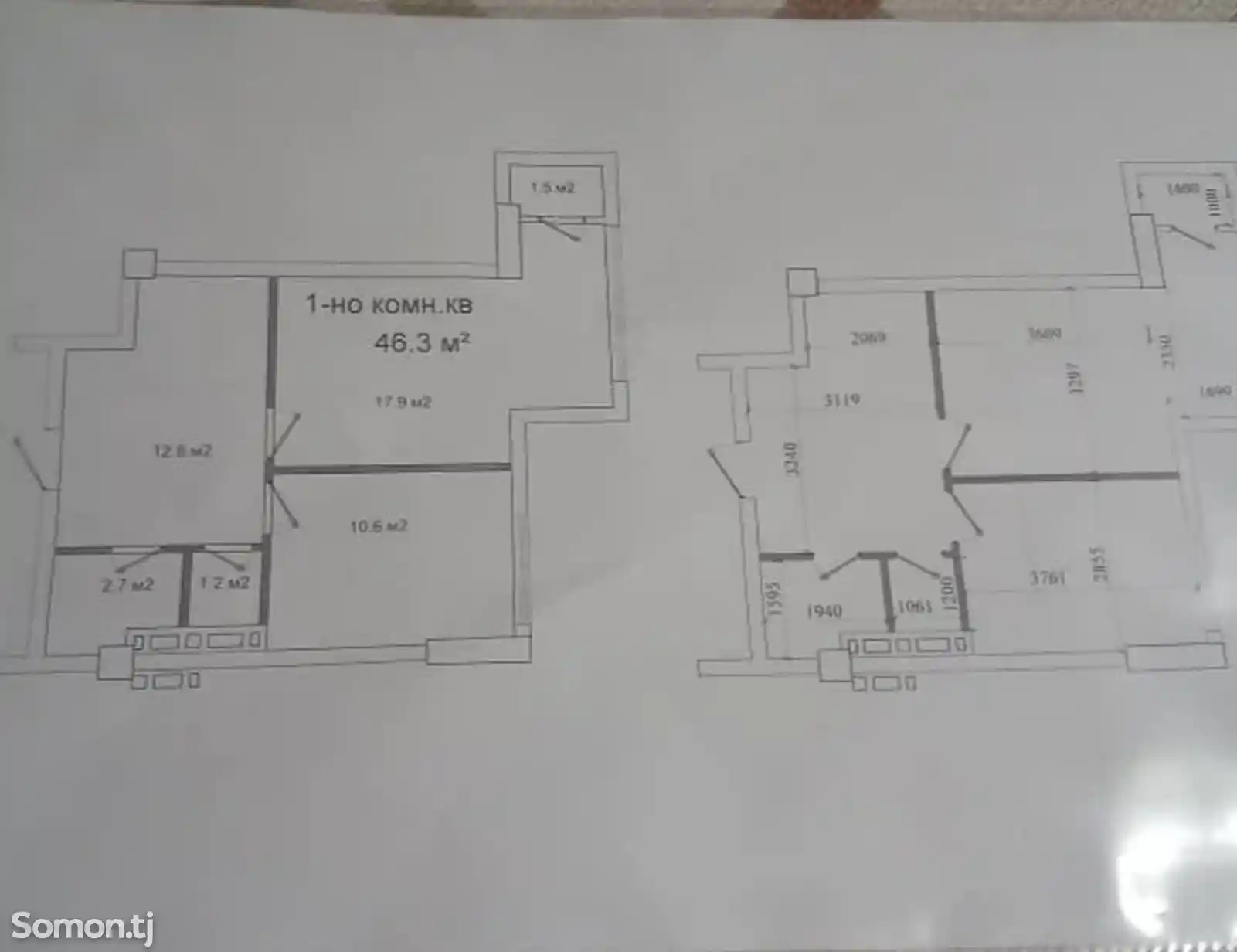 1-комн. квартира, 2 этаж, 52 м², И. Сомони, Водонасос-3