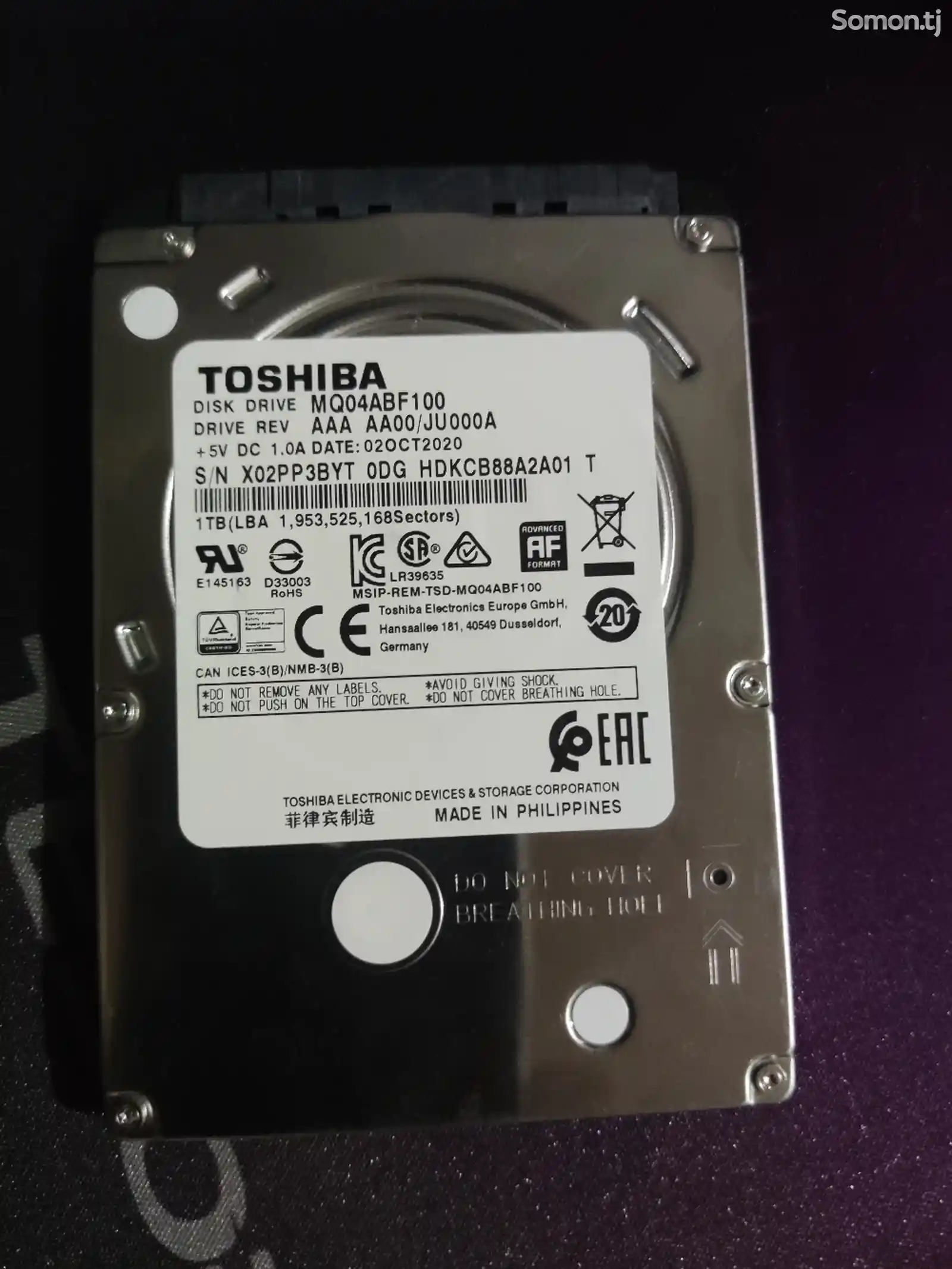 Жёсткий диск Toshiba 1tb-1