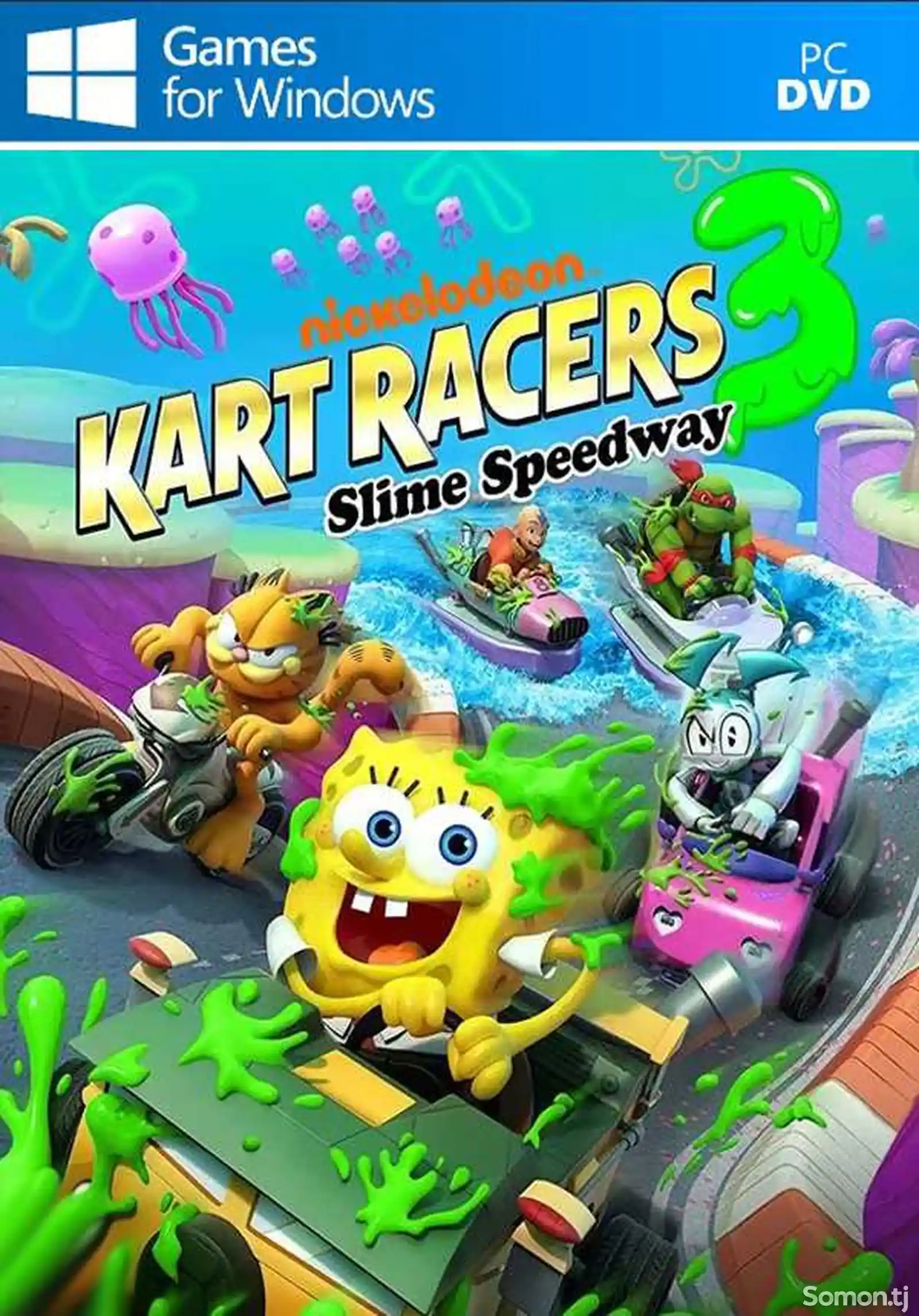 Игра Nickelodeon kart racers 3 slime speedway для компьютера-пк-pc-1