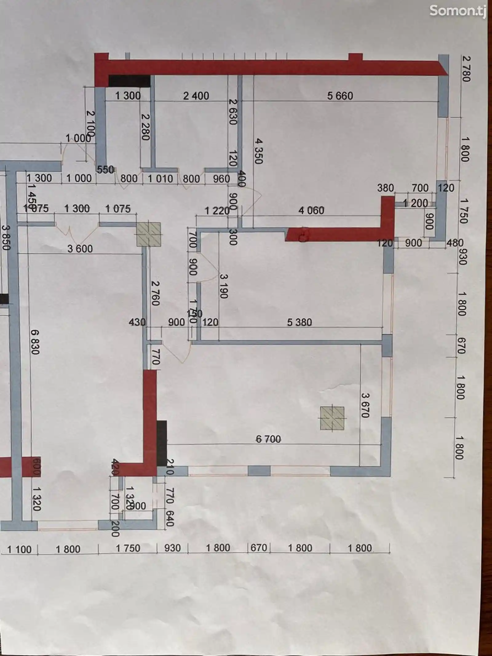 3-комн. квартира, 7 этаж, 120 м², Шохмансур-3