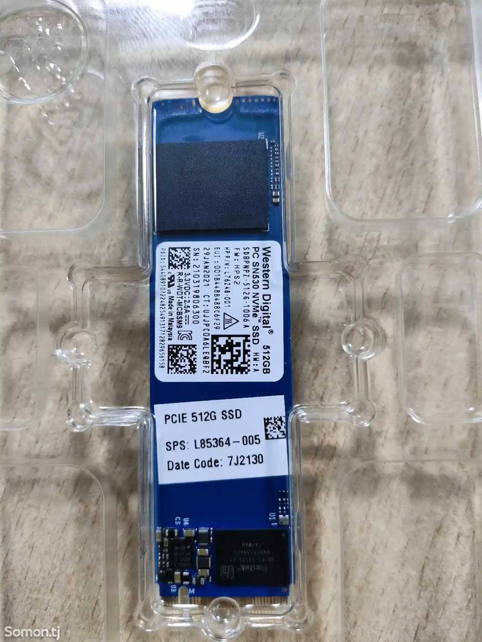 SSD накопитель Western Digital 512-Gb M.2 2280