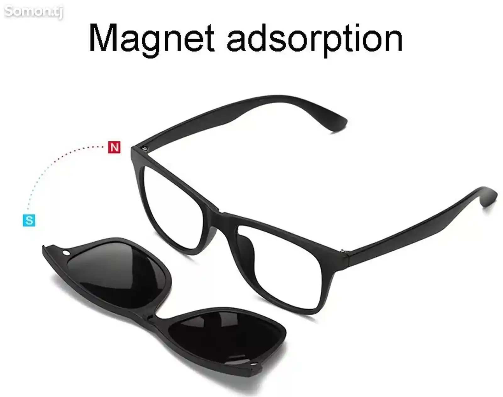 Солнцезащитные антибликовые очки с магнитными насадками 5 в 1 Magic vision-6