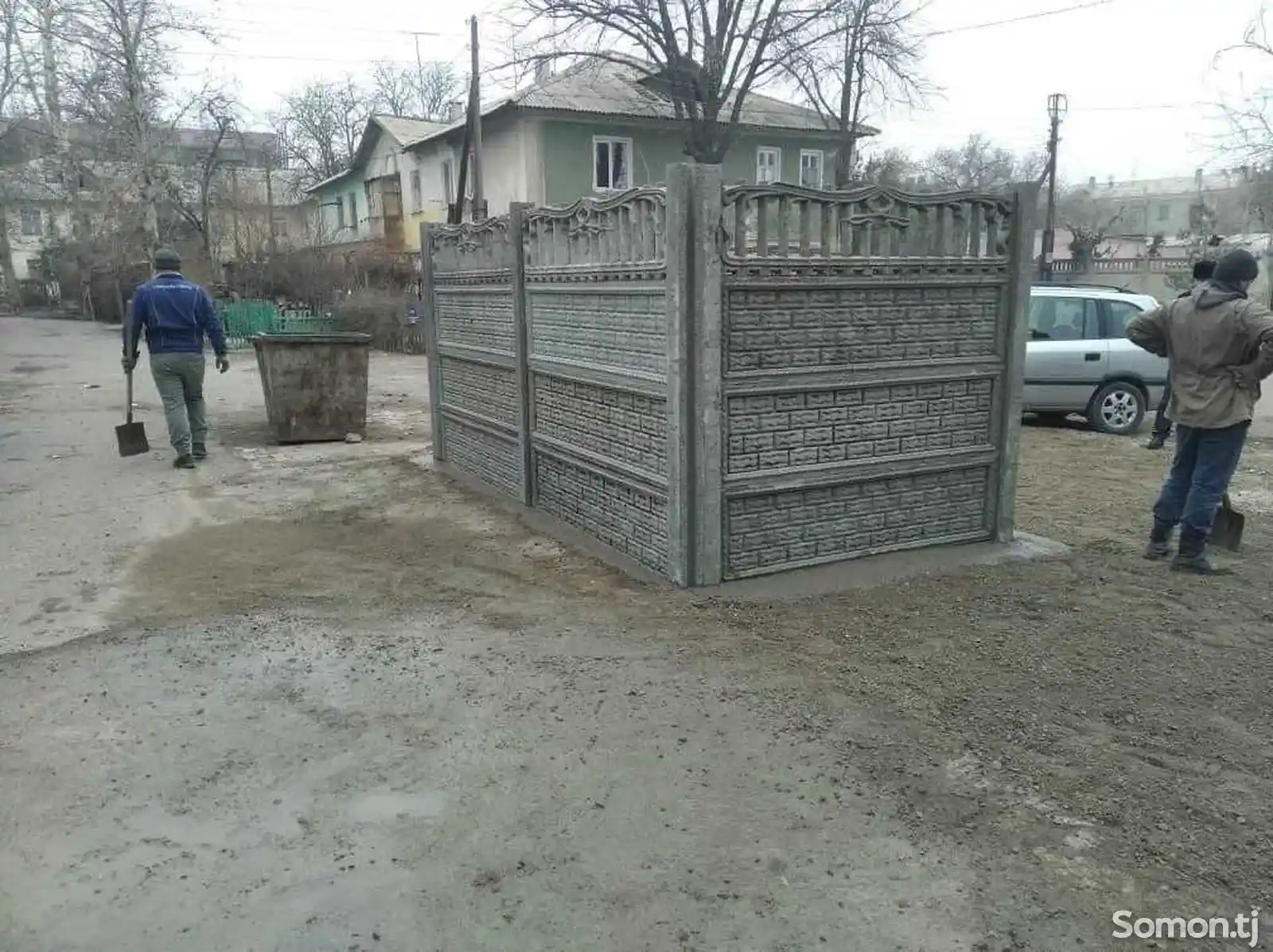 Декоративный забор из бетона-9