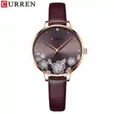 Женские часы Curren 9068. Бордовый-4