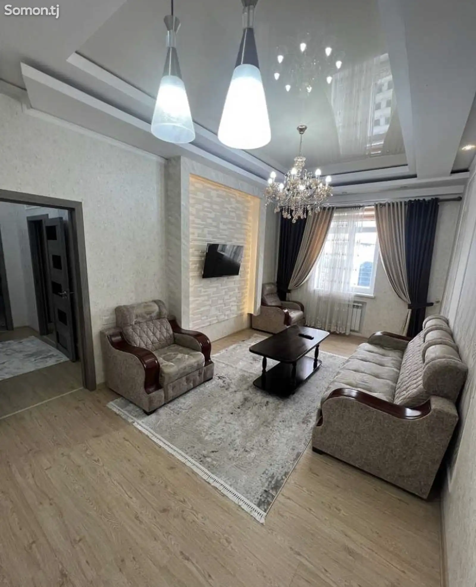 3-комн. квартира, 13 этаж, 95м², Исмоили Сомони-1