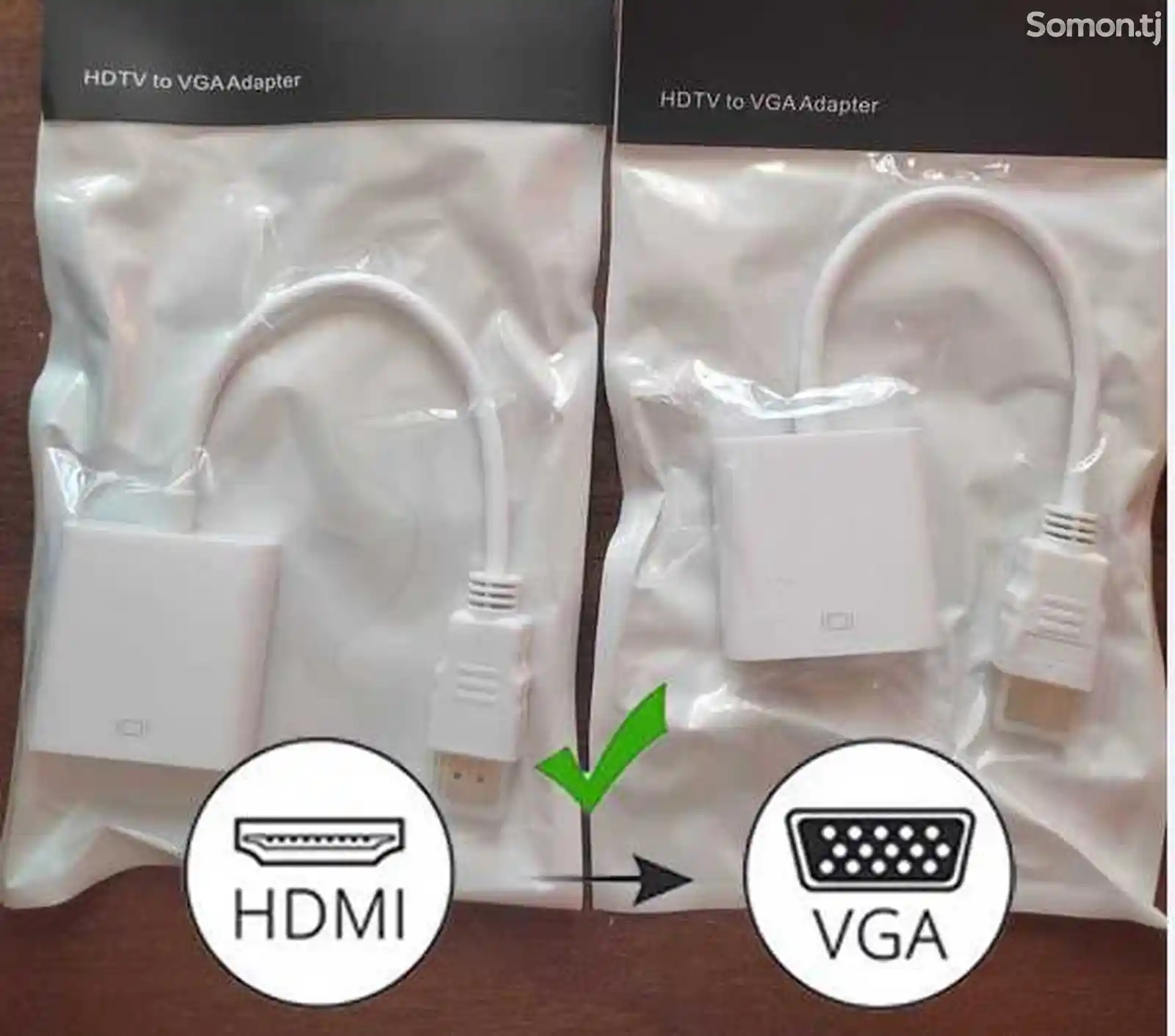 Адаптер видео HDMI to VGA-4