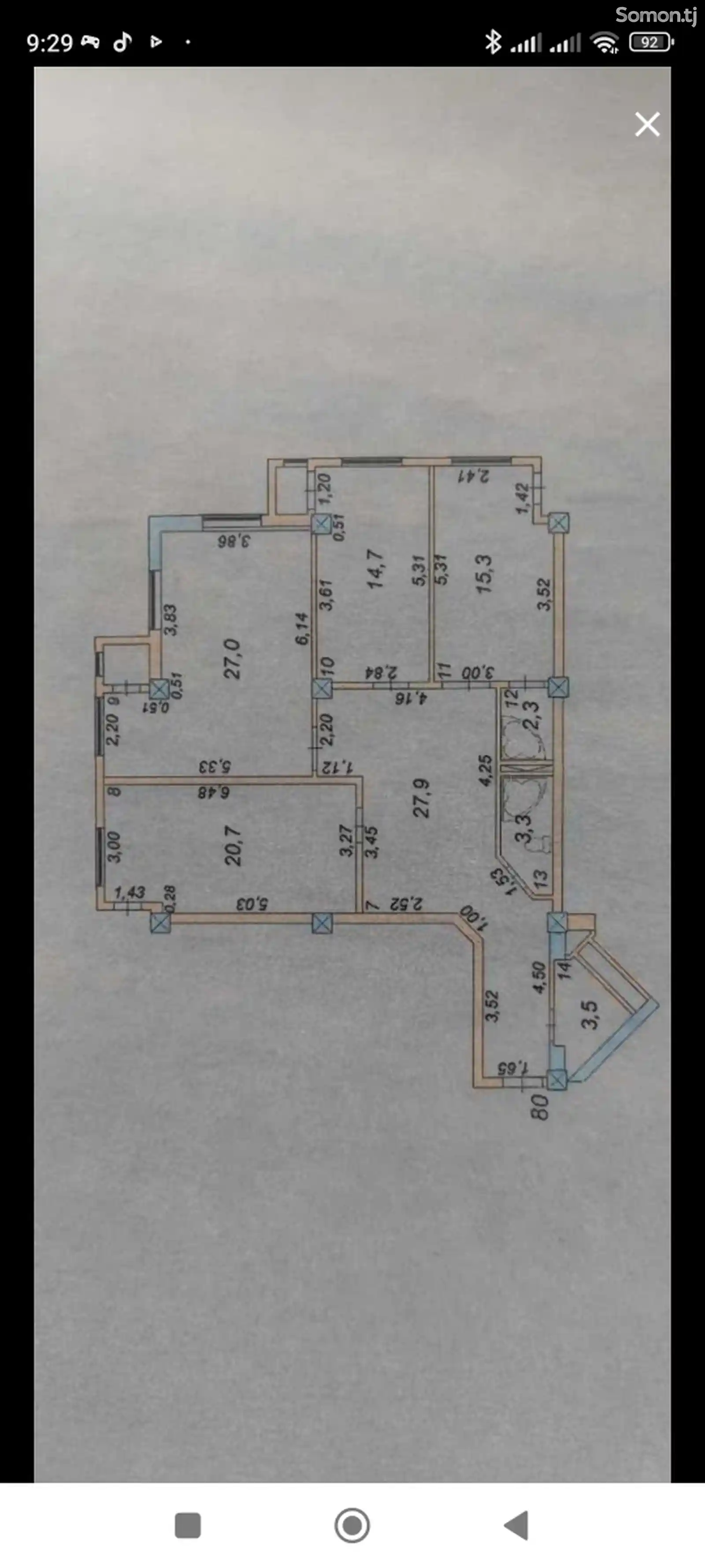 3-комн. квартира, 10 этаж, 118 м², Поворот Аэропорта-4