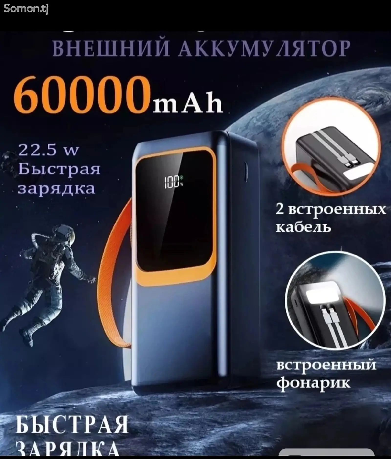 Внешний аккумулятор Повербанк 60000 мАч-1