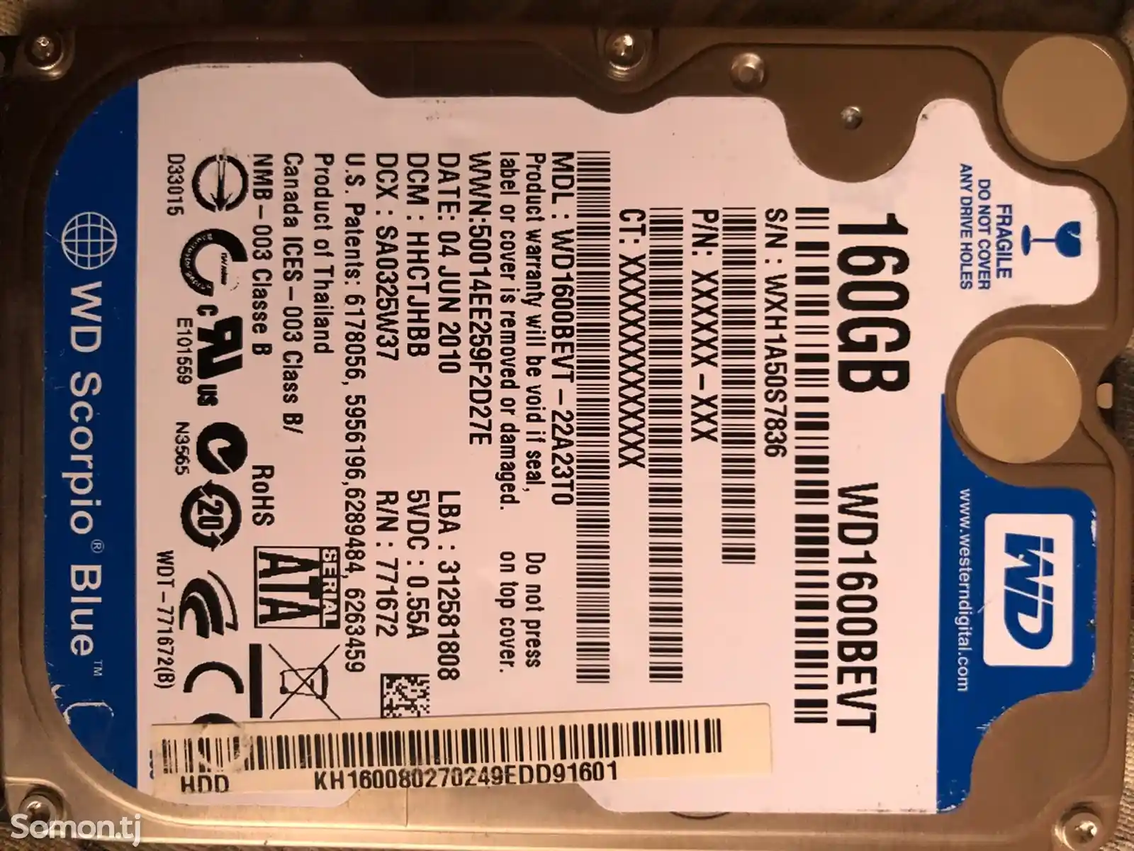 Жесткий диск Hdd-160Gb