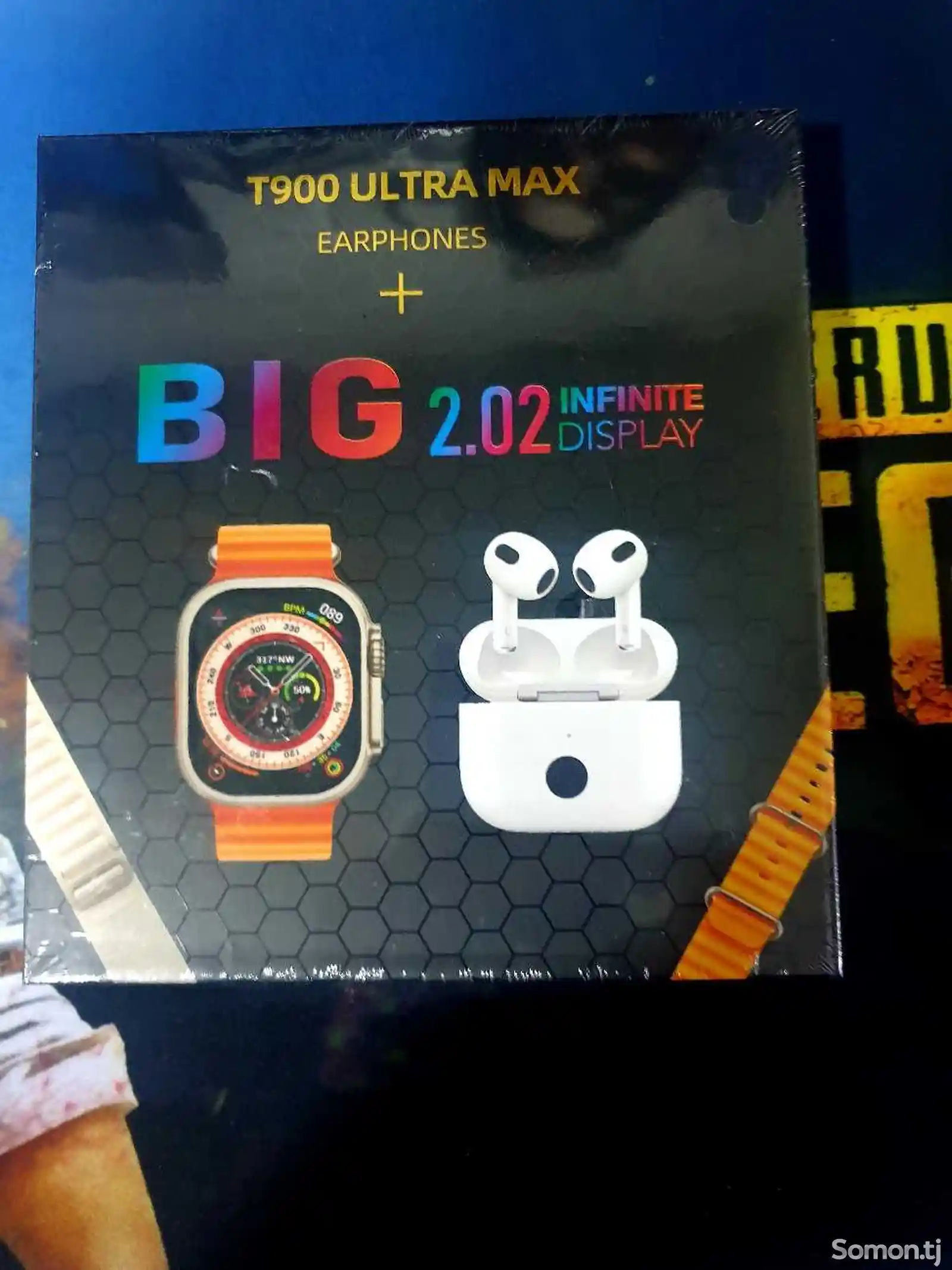 Смарт часы+наушники T900 Ultra Max-1