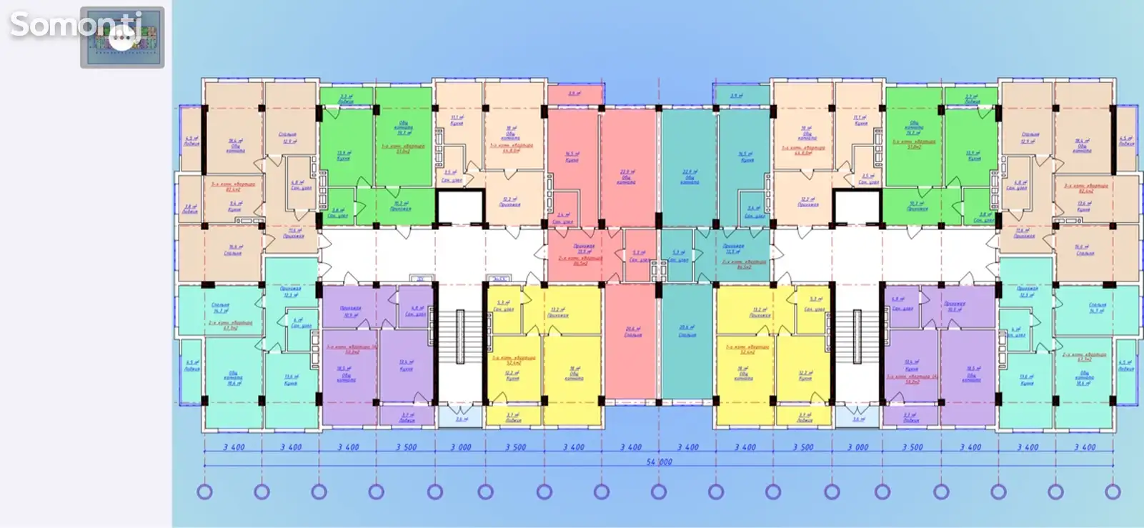 1-комн. квартира, 3 этаж, 49 м², 12 мкр-5