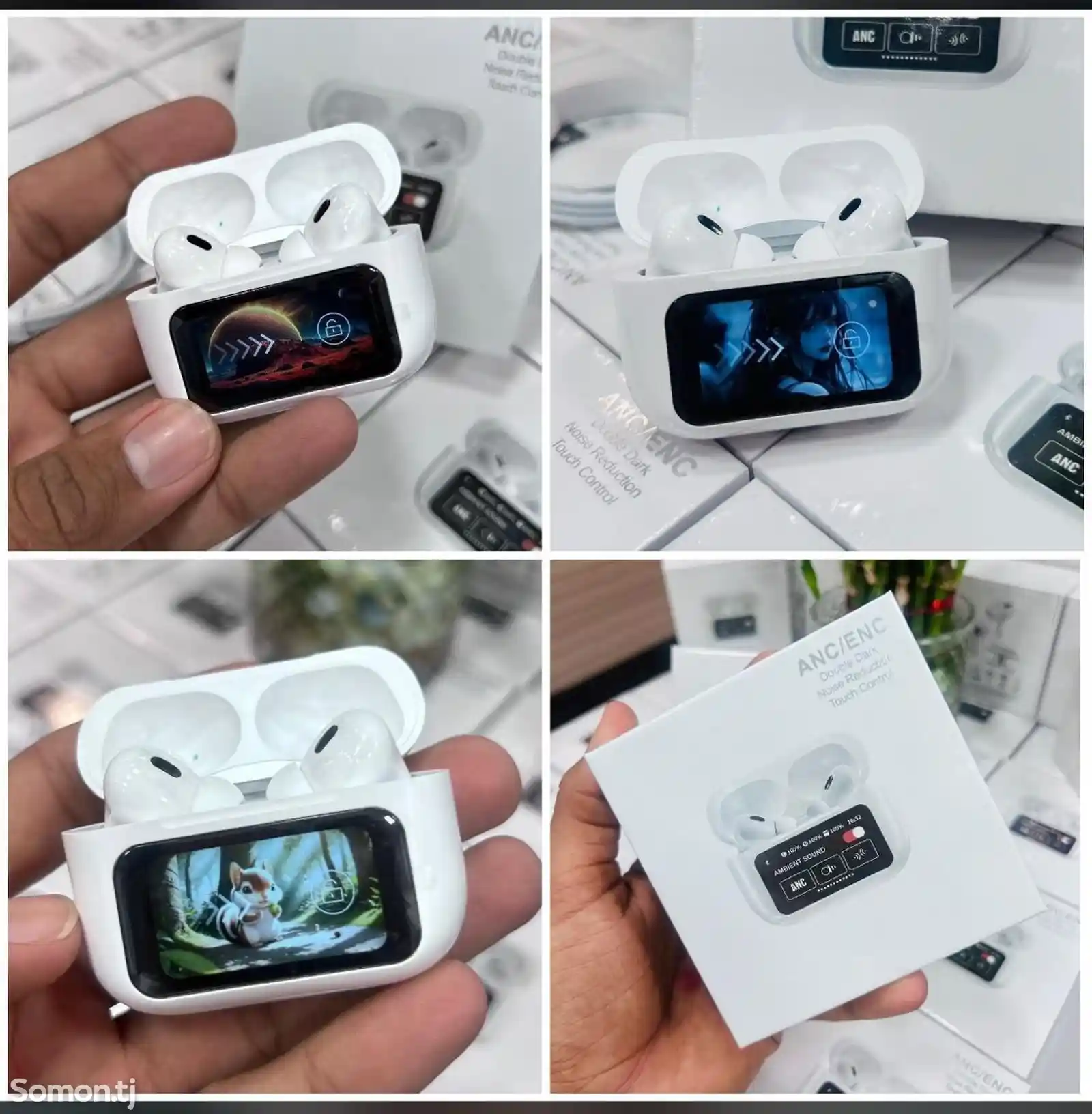 Беспроводные наушники Airpods Pro Ultra с экраном-1