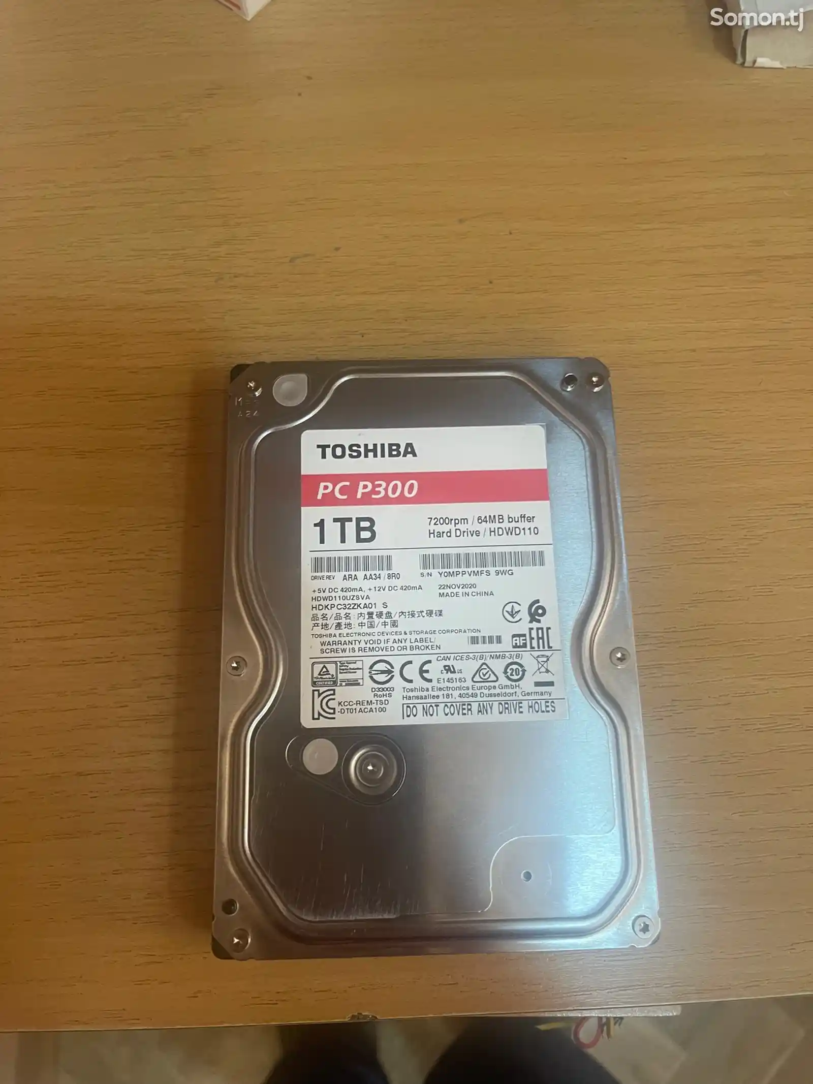 Жесткий диск Toshiba PC p300 1Tb-1