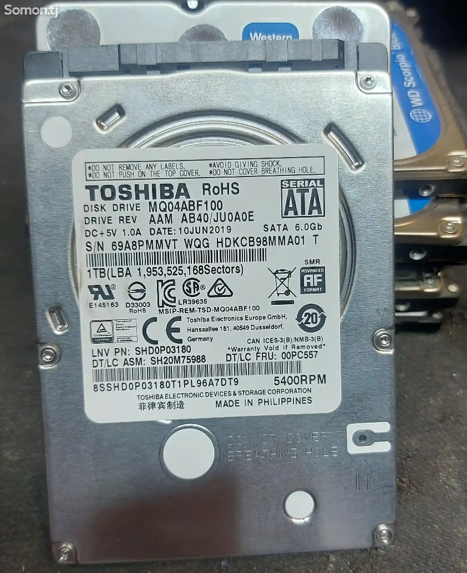 Жёсткий диск для ноутбука, Toshiba 1TR