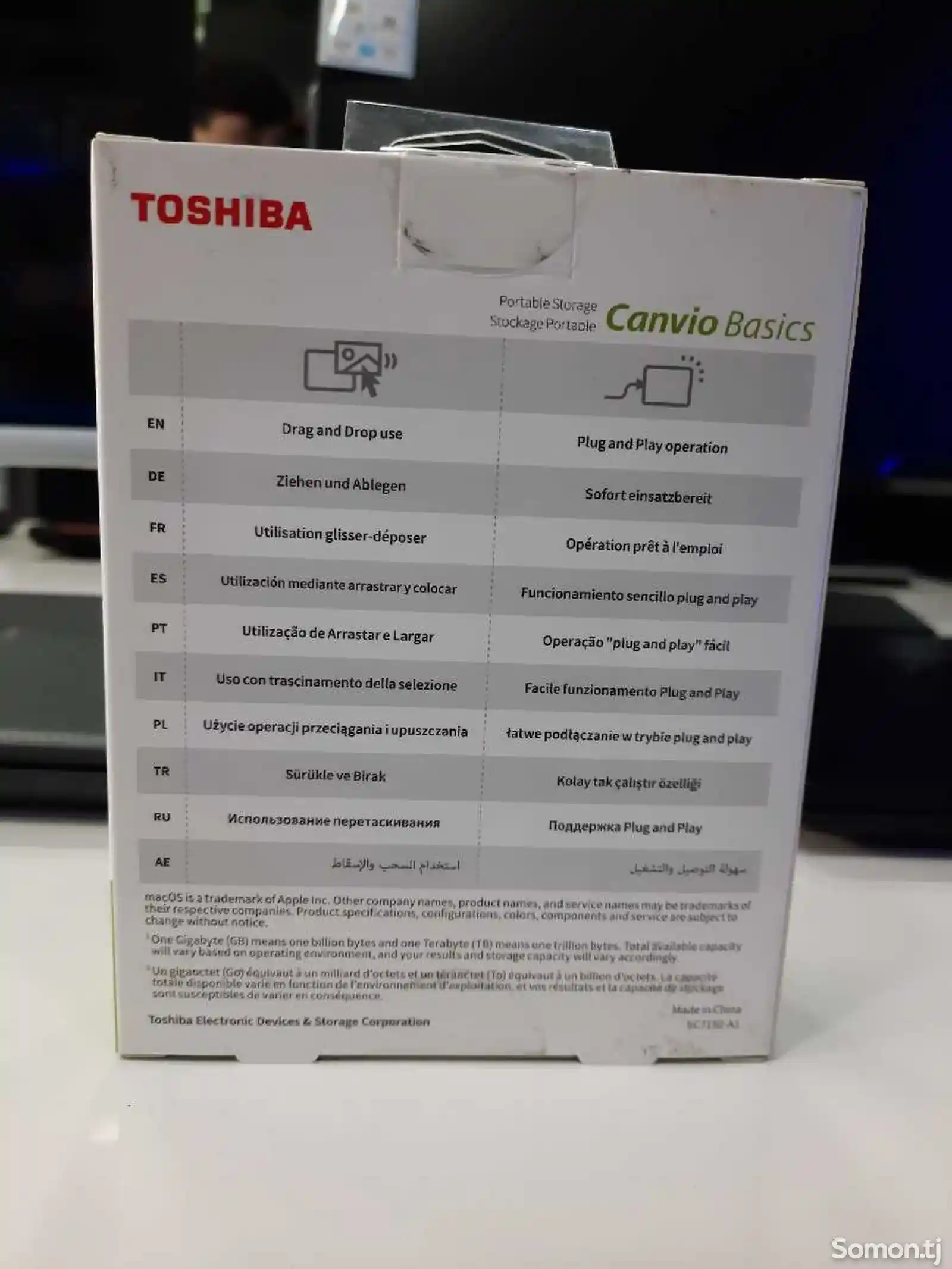Внешний жёсткий диск Toshiba 1tb-2